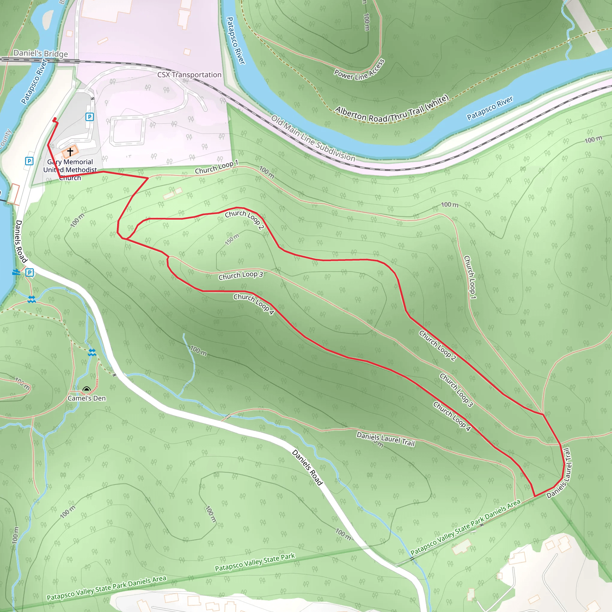 Church Loop 2 and 4 mobile static map