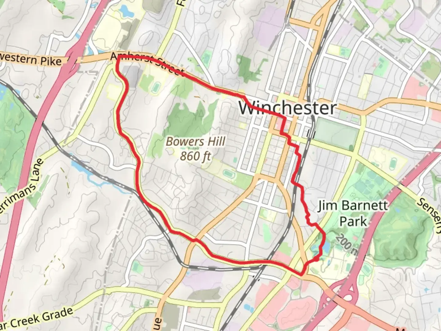 An image depicting the trail Green Circle Trail and its surrounding area.