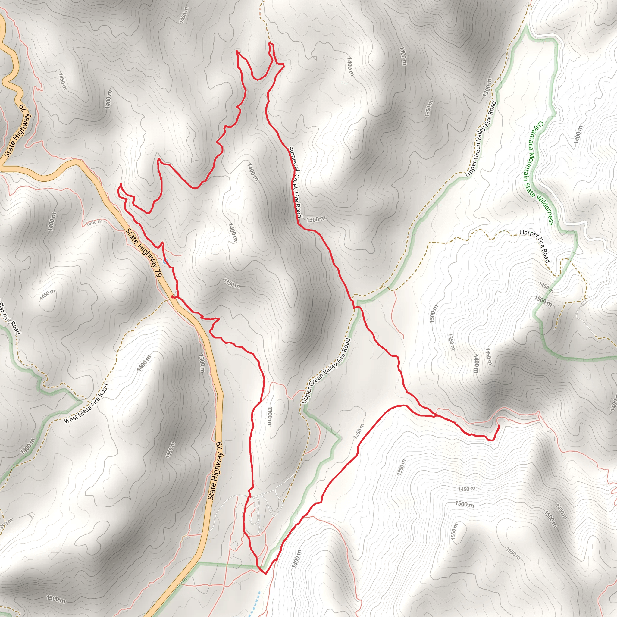Cold Stream, East Side and Cold Spring Loop Trail mobile static map