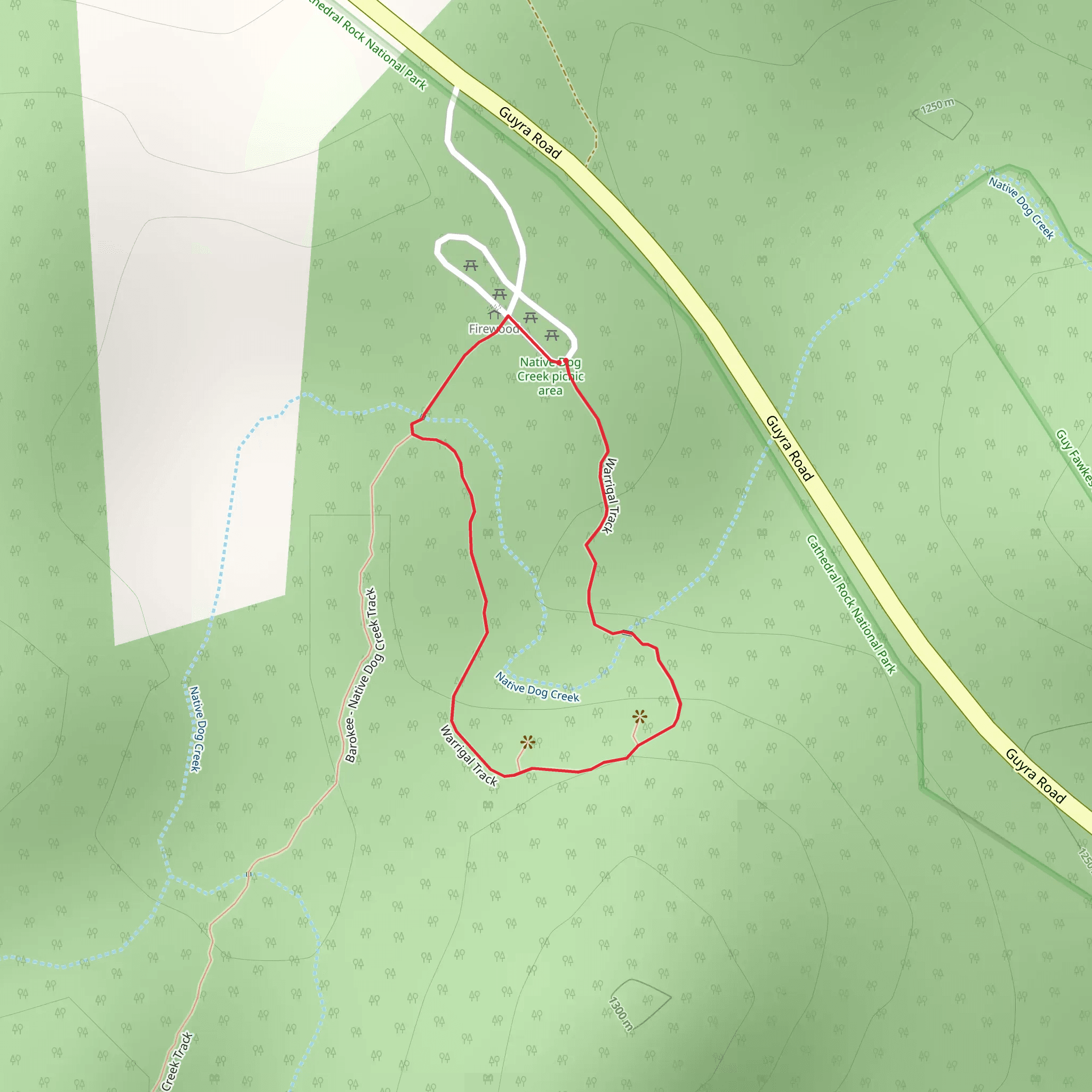 Warrigal Track mobile static map