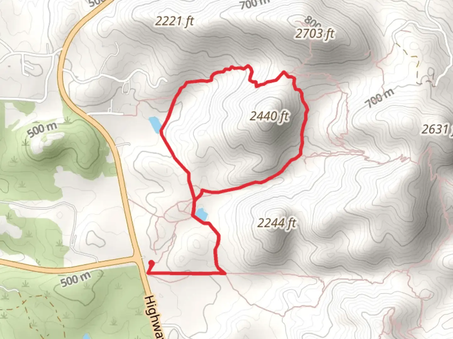 An image depicting the trail Poway Road Loop and its surrounding area.