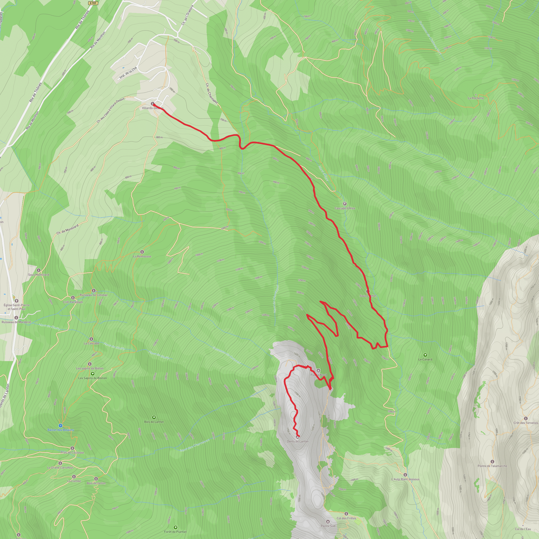 Pointe Nord and Dents de Lanfon mobile static map