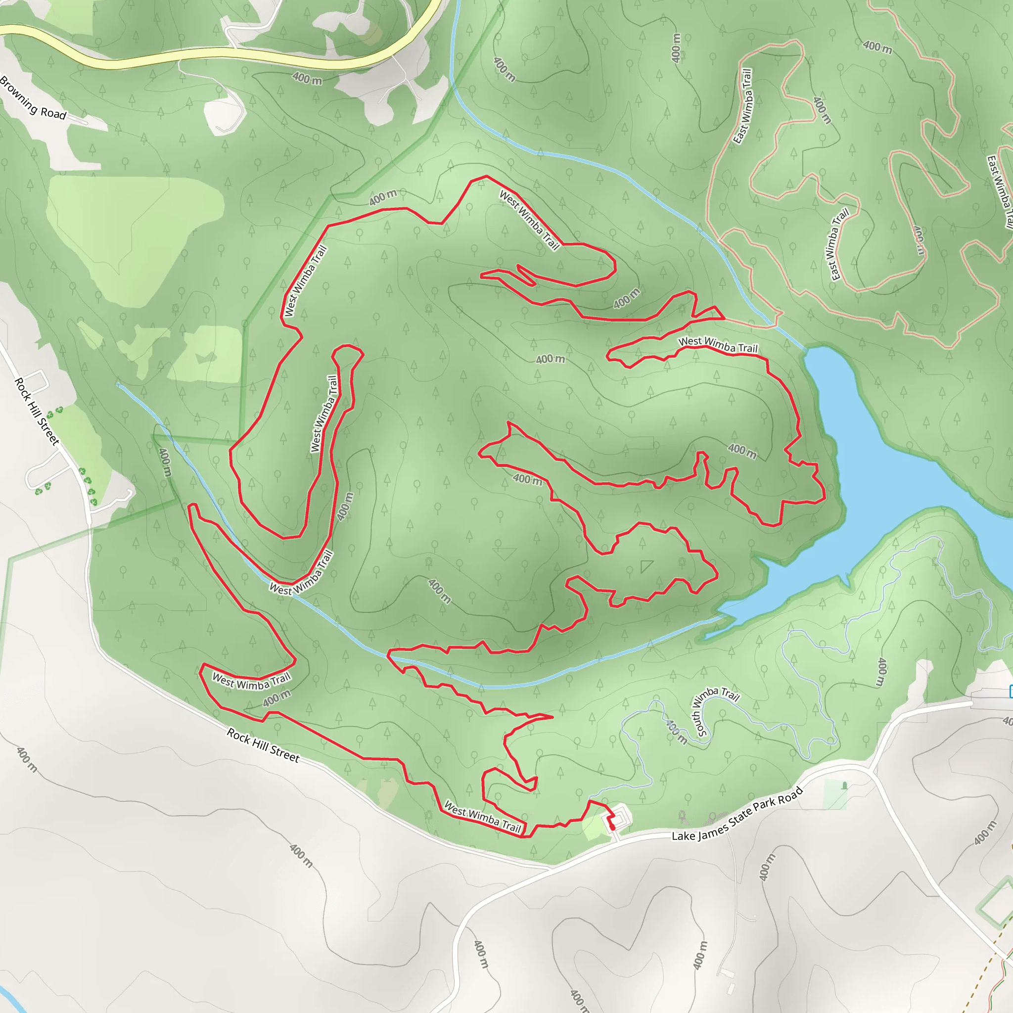 West Wimba Loop Trail mobile static map