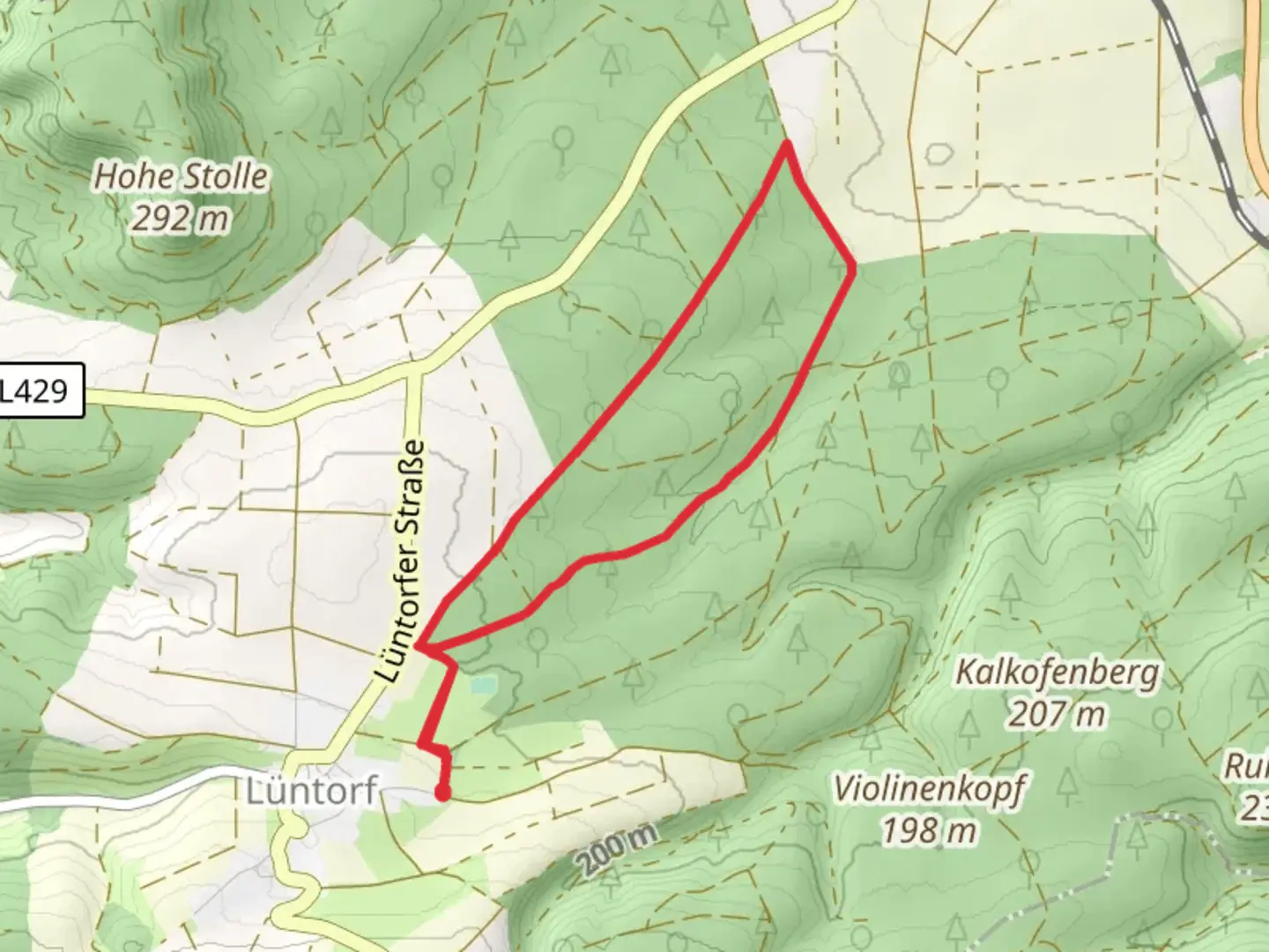 An image depicting the trail ET 11 Runderwanderweg Grohnder Blick 1 and its surrounding area.