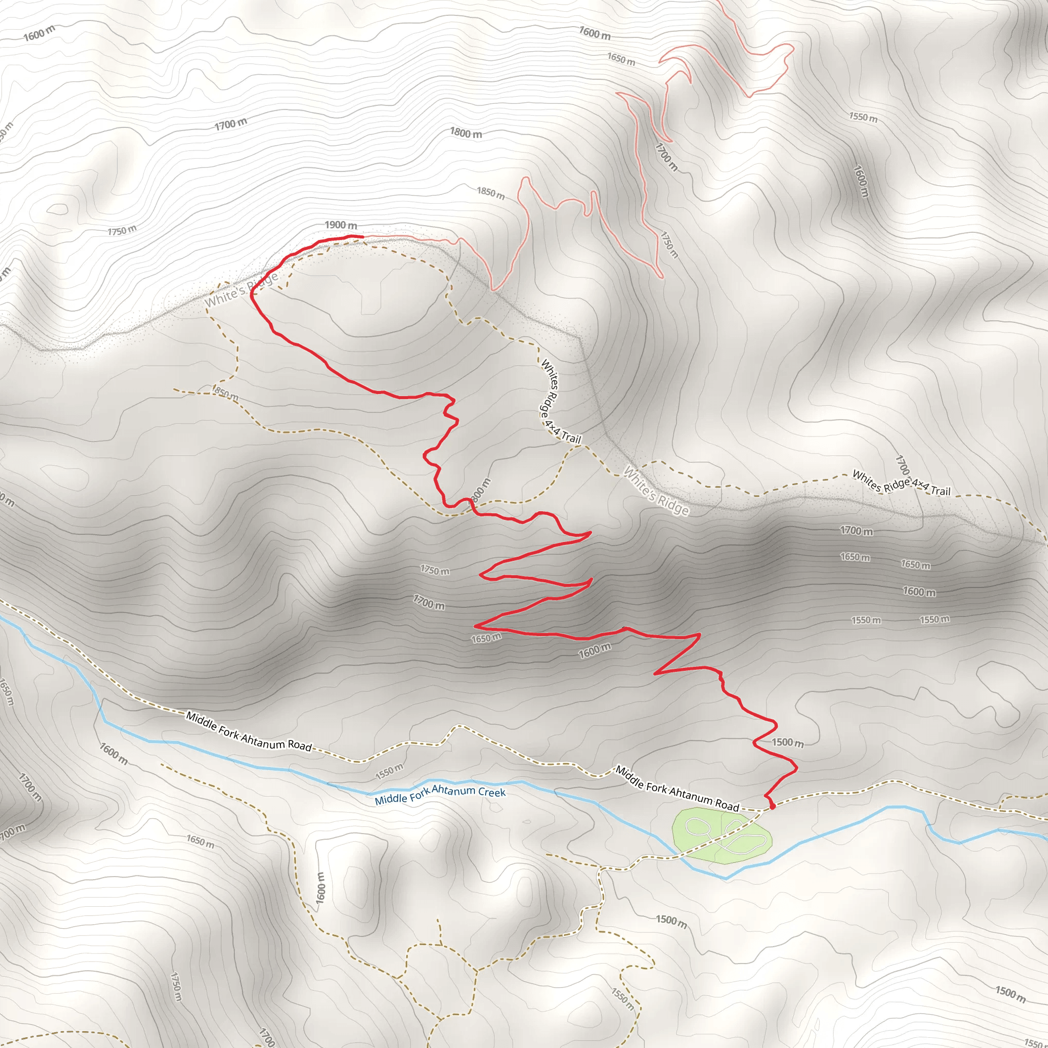 Grey Rock Trail mobile static map