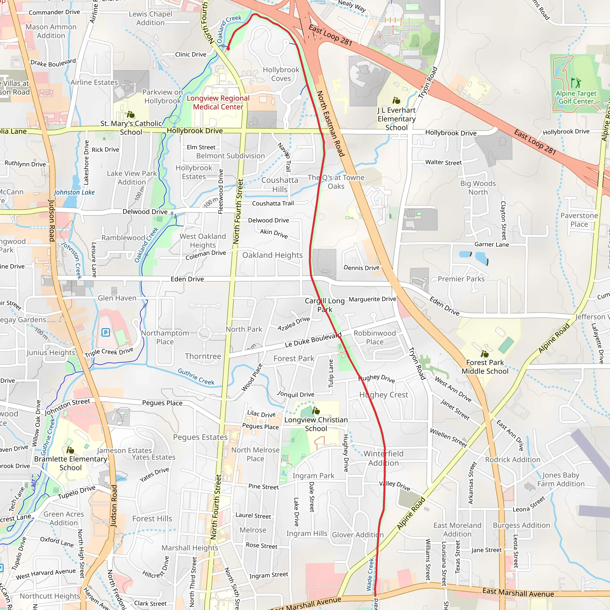 Cargill Long Park Trail mobile static map