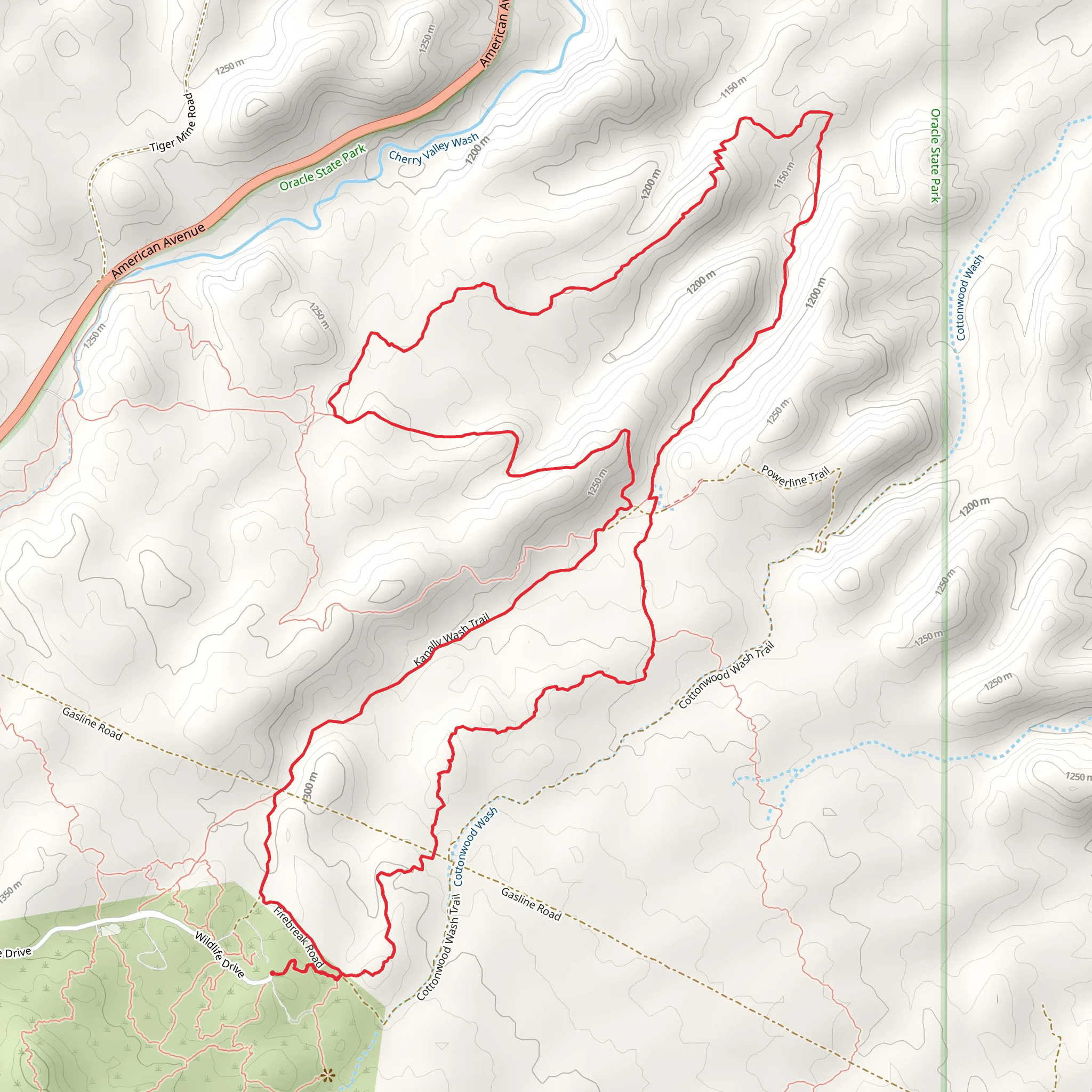 Nature, Wildlife Corridor and Windmill Loop Trail mobile static map