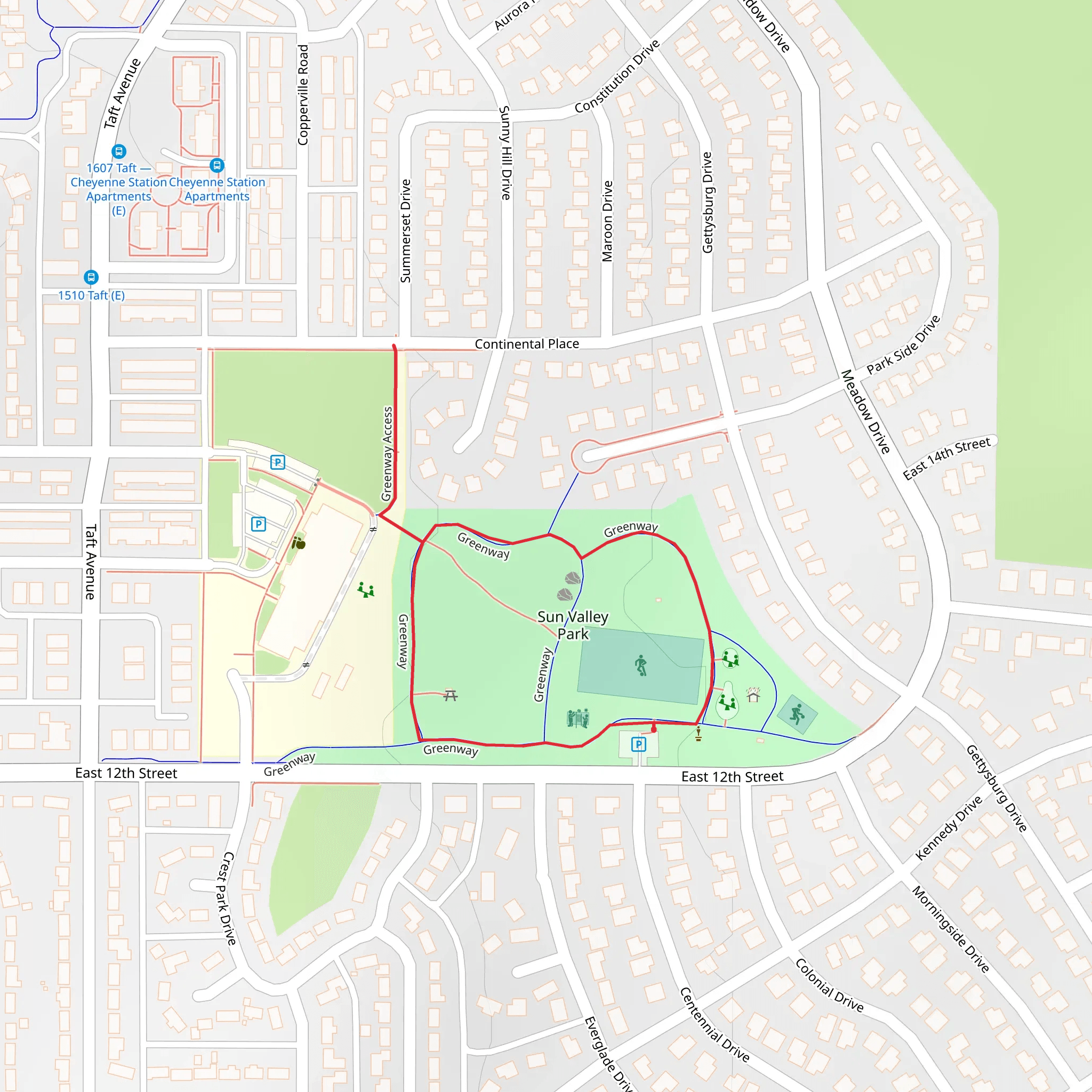 Greenway Loop mobile static map