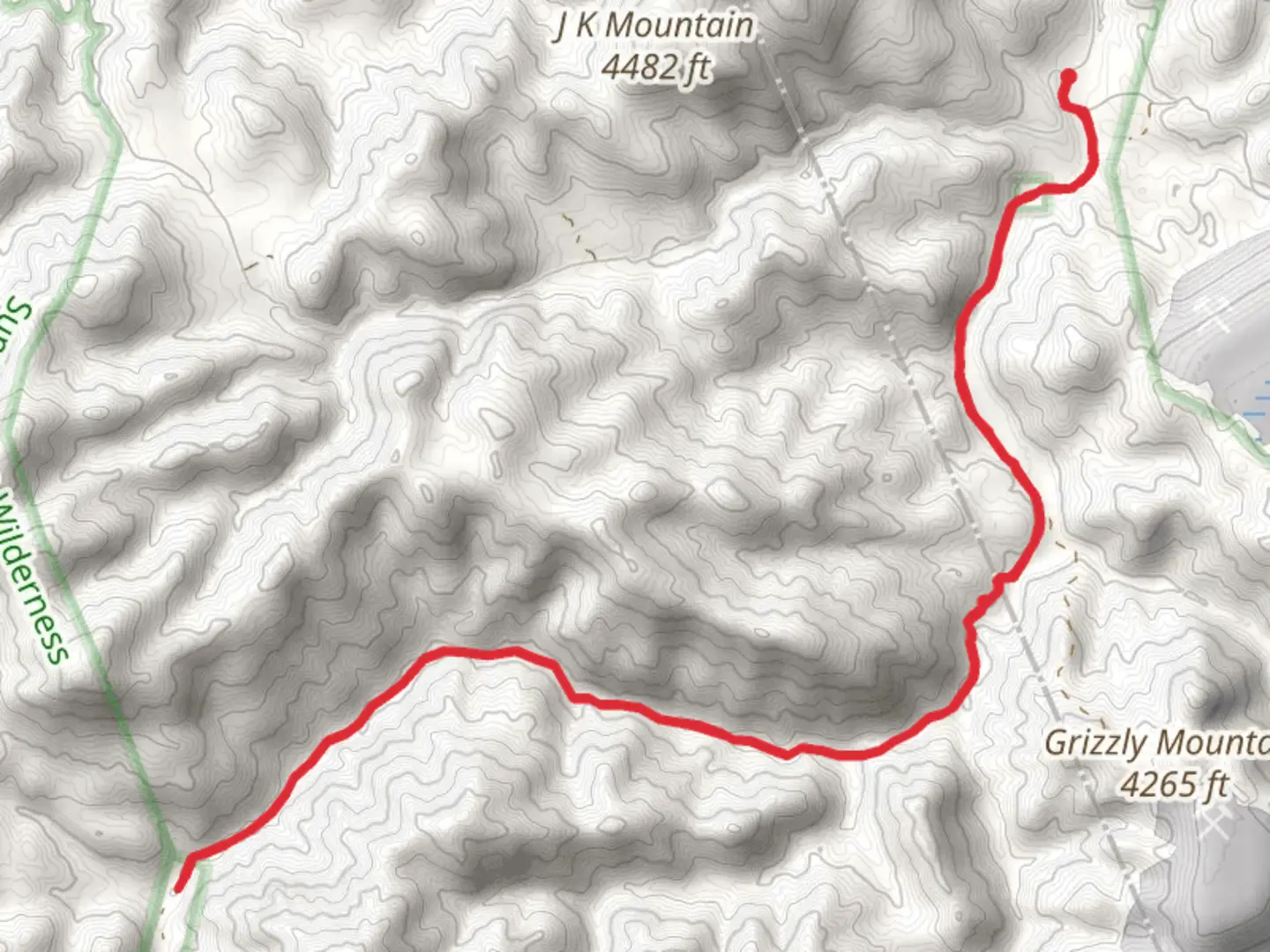 An image depicting the trail Haunted Canyon and its surrounding area.