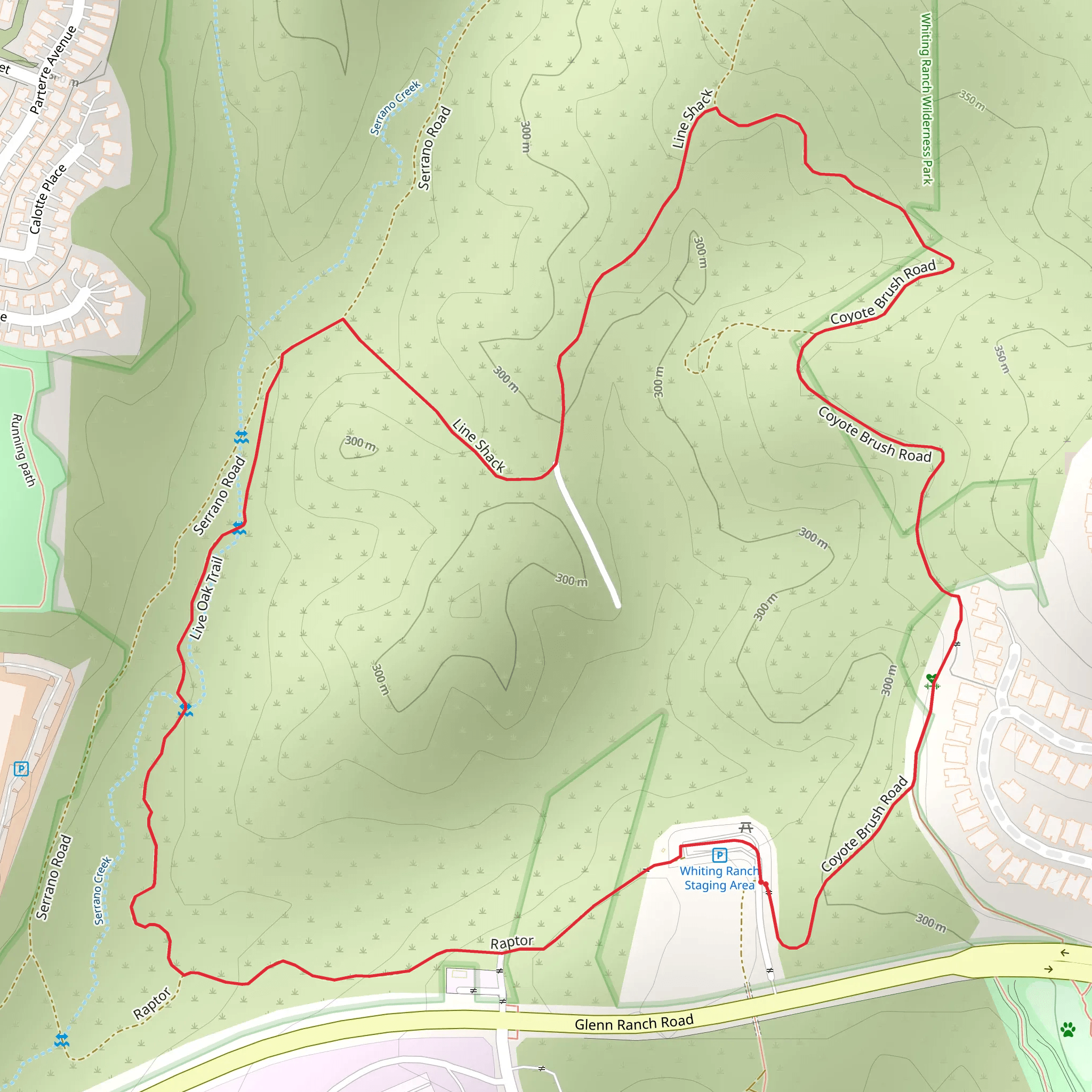 Line Shack and Raptor Loop mobile static map