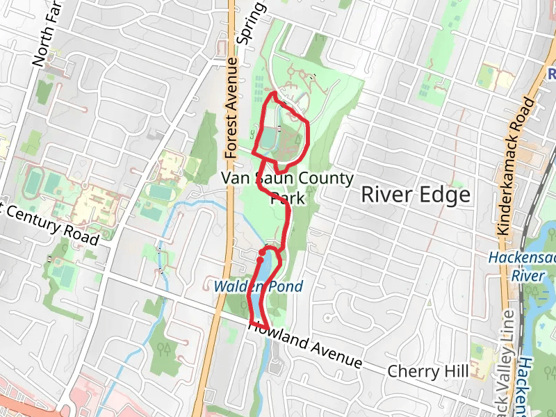 Walden Pond and Van Saun County Park Loop
