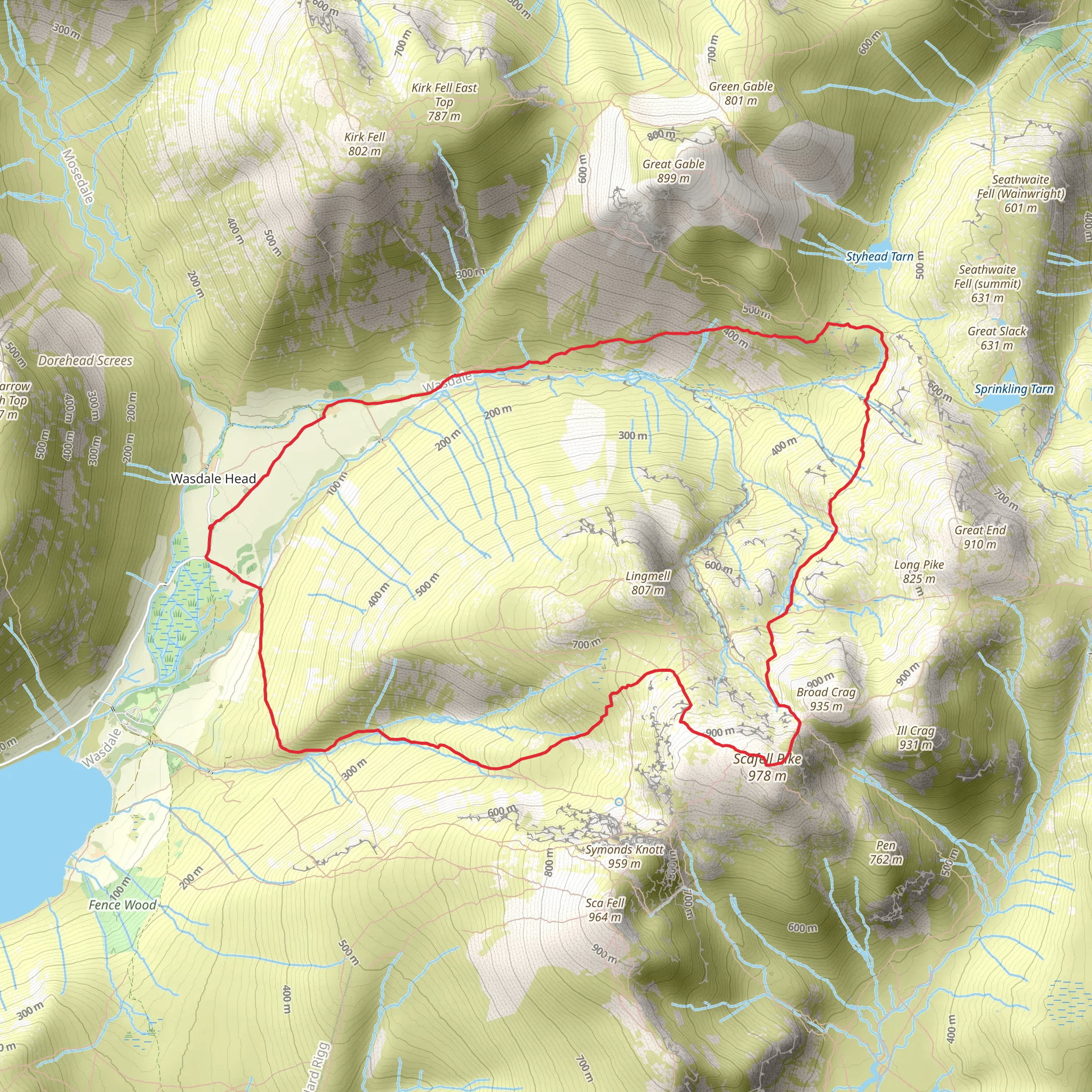 Scafell Pike Hollow Stones And Burnthwaite Loop Cumberland Englan