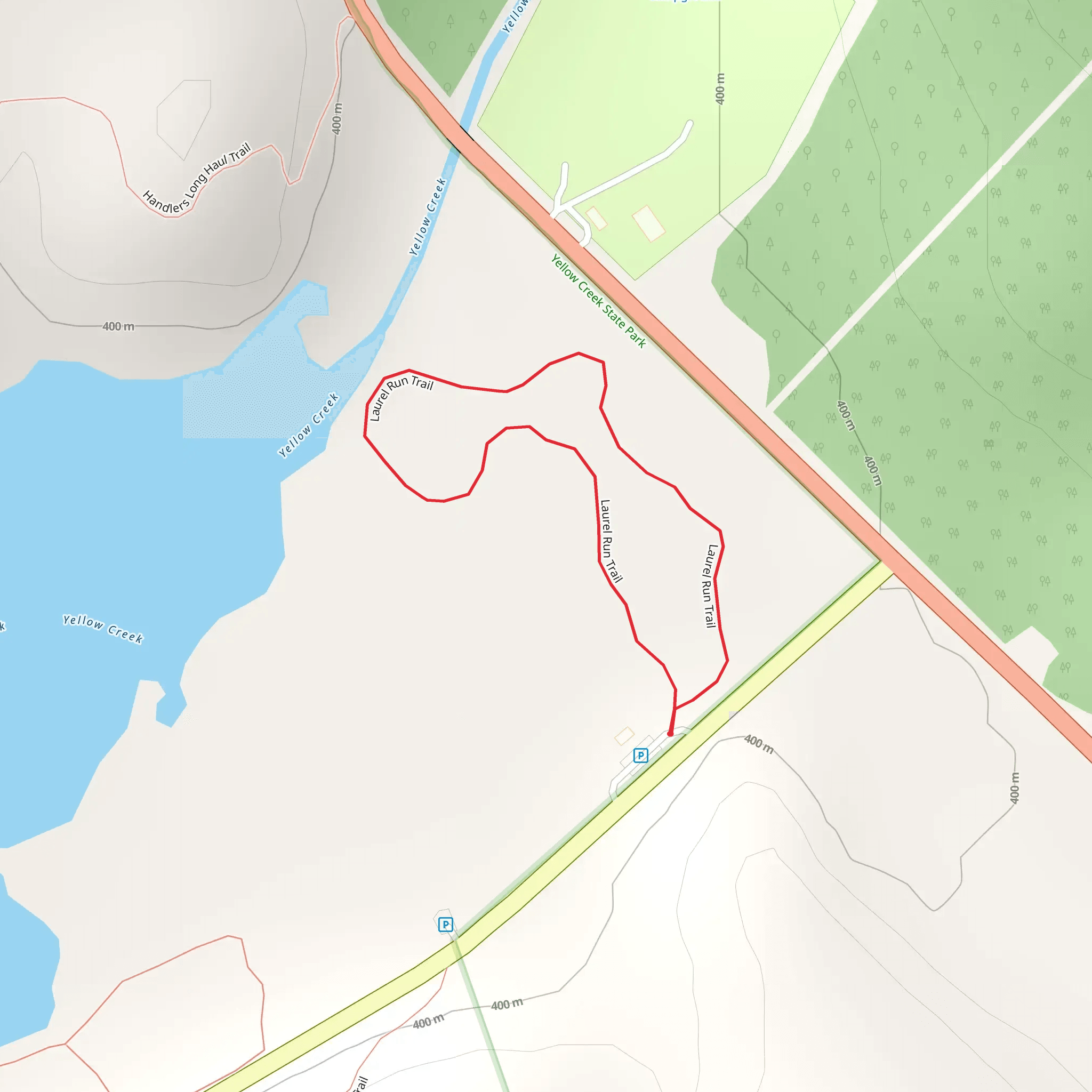 Laurel Run Trail mobile static map