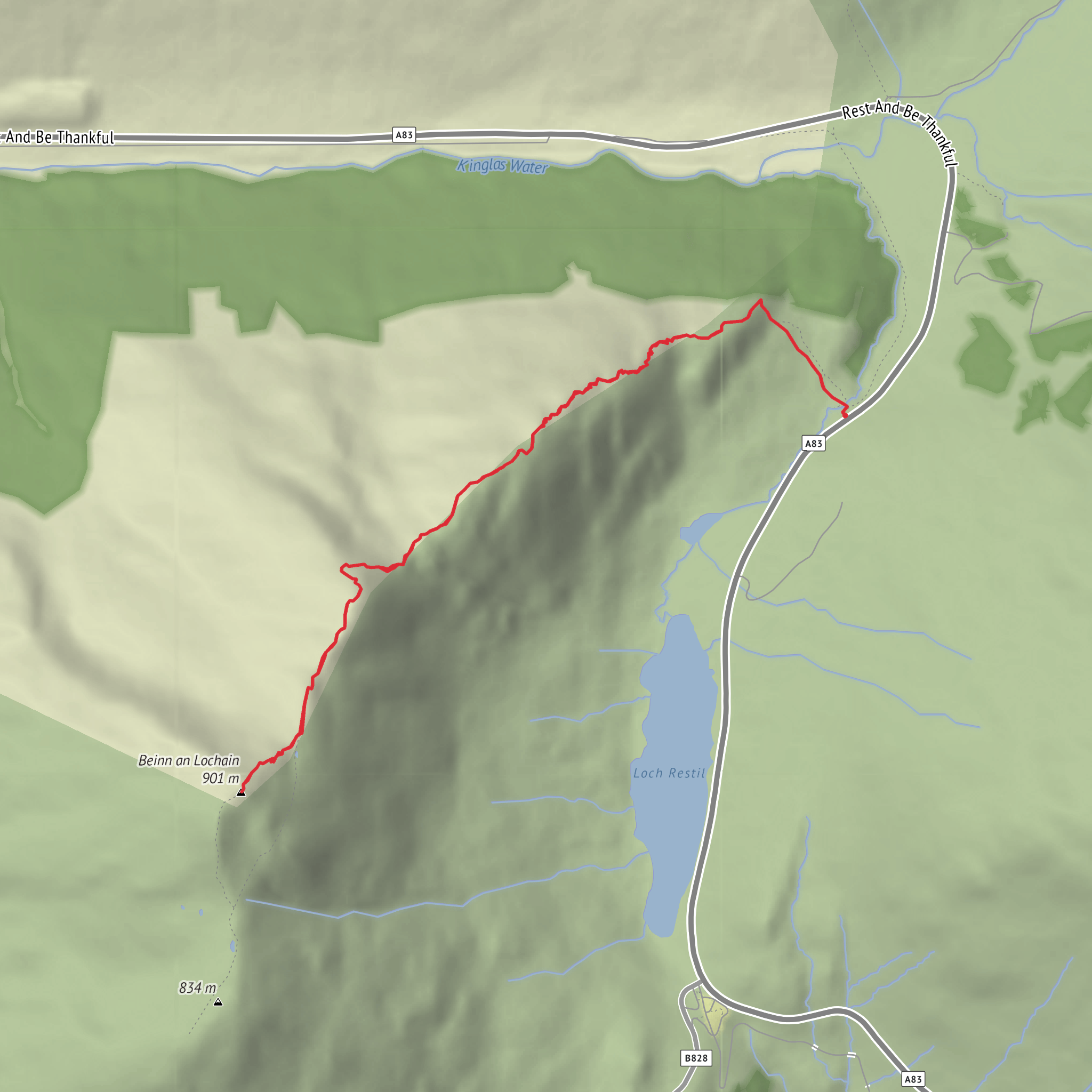 Beinn an Lochain mobile static map