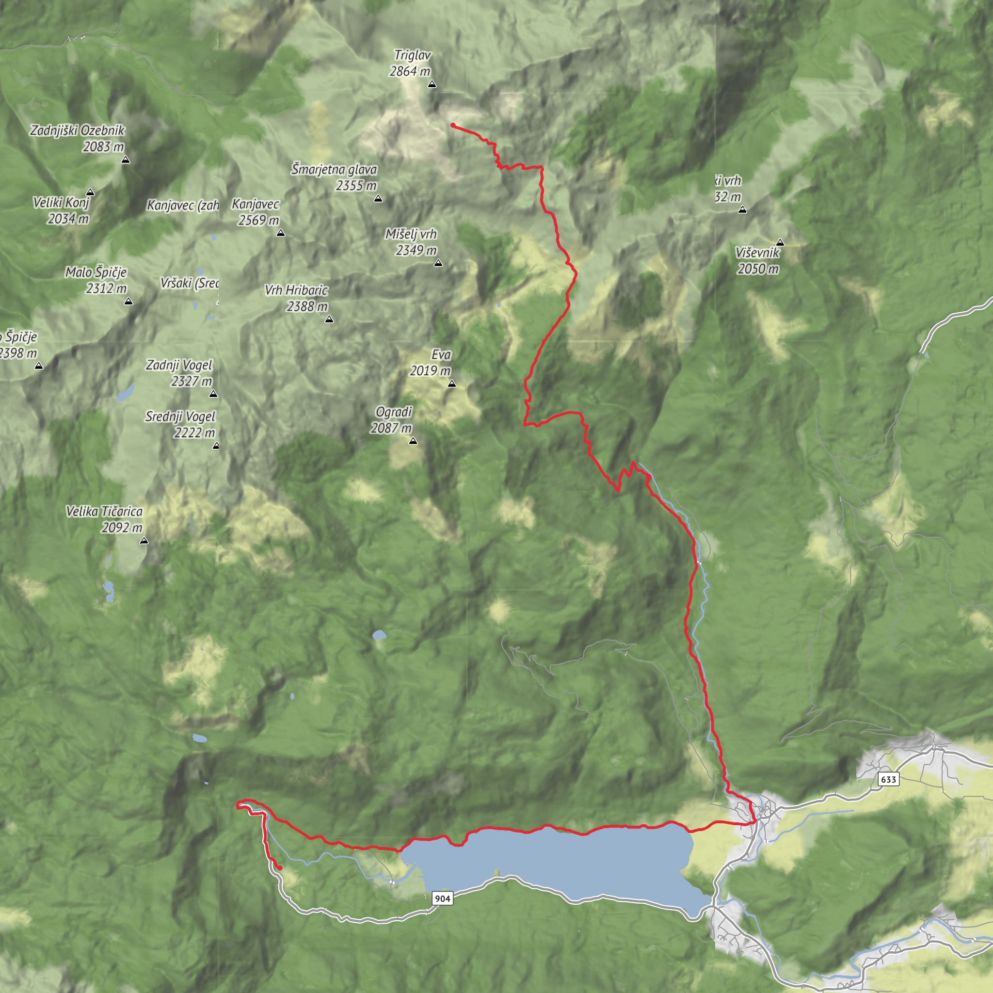Triglav Ascend mobile static map