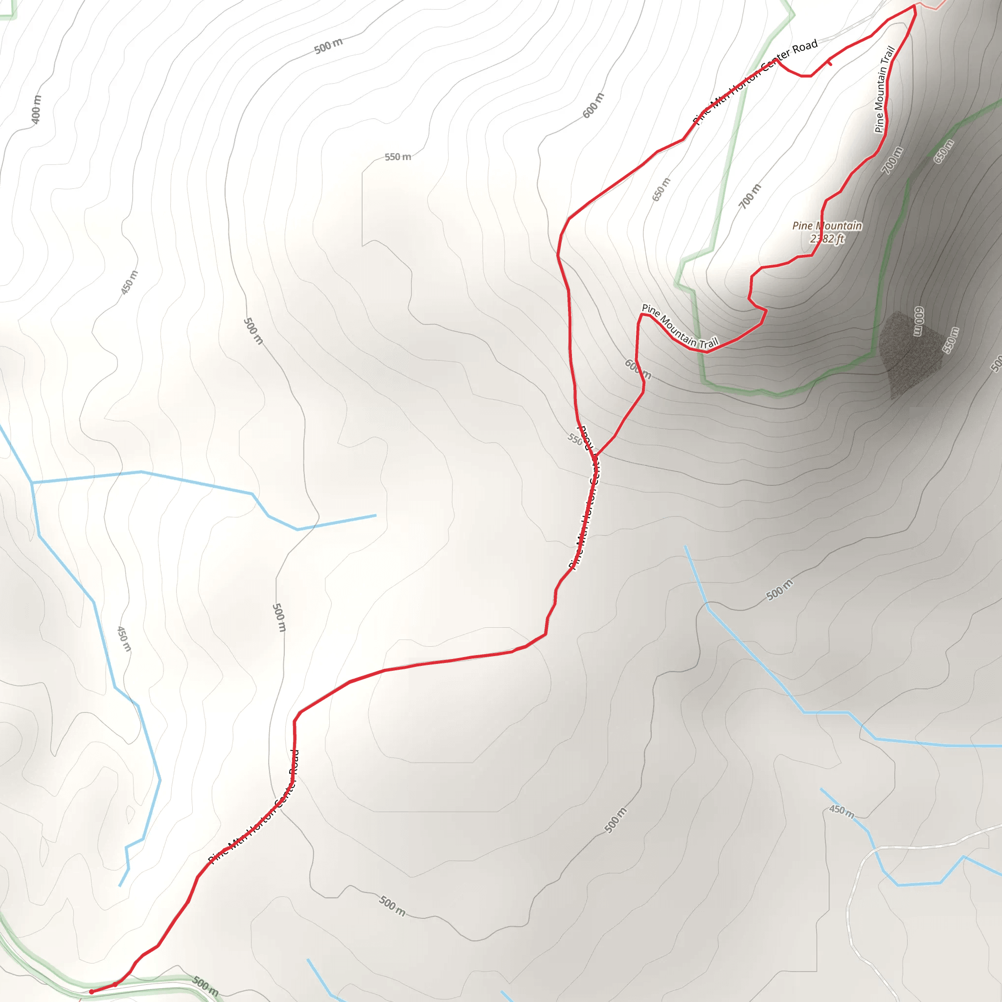 Pine Mountain Trail Loop mobile static map