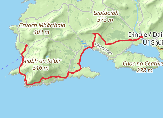 Dingle to Dunquin mobile static map