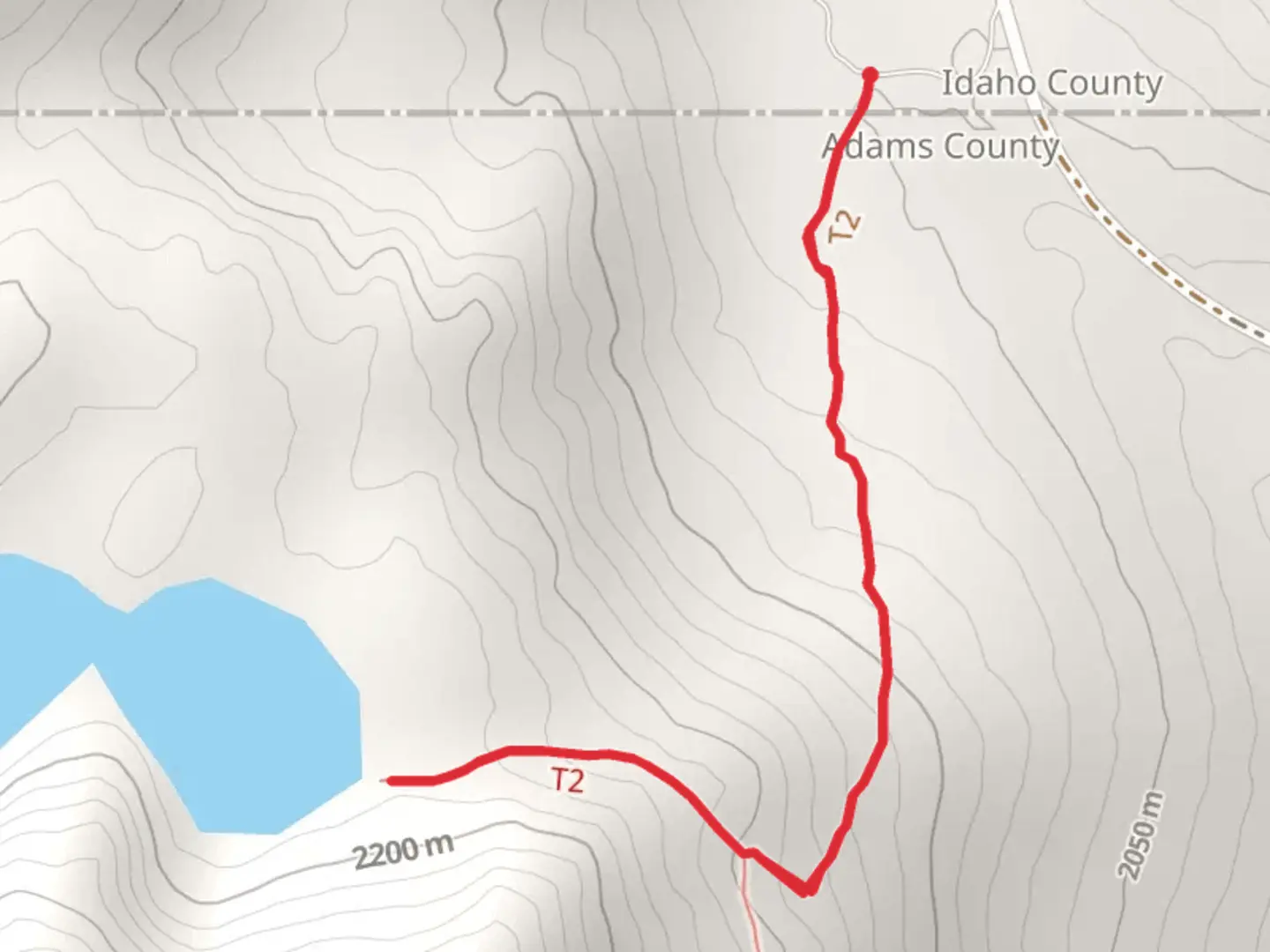 An image depicting the trail Twin Lakes via Granite Mountain Trail and its surrounding area.