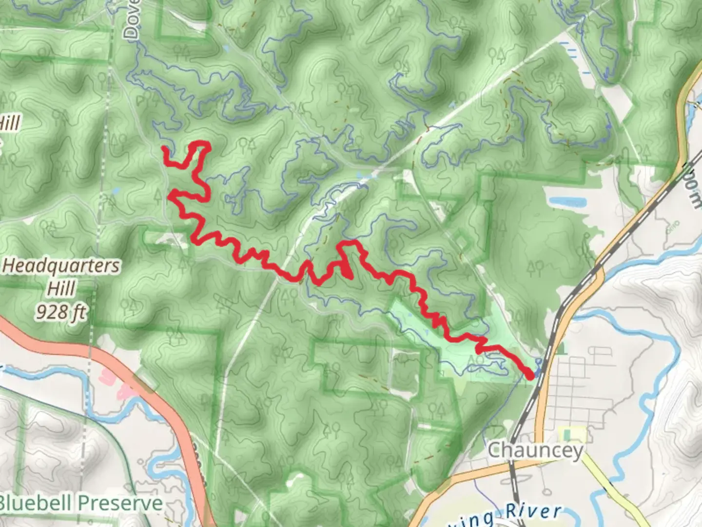 An image depicting the trail Coal Train and Tipple Top Trail and its surrounding area.