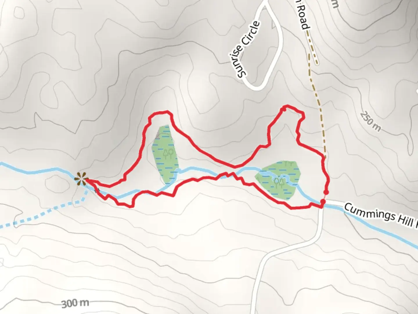 An image depicting the trail Newton Trail and Ruth Walter Trail Loop and its surrounding area.