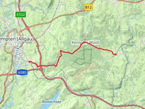 Durach to Gorisried Walk via Kempter Wald