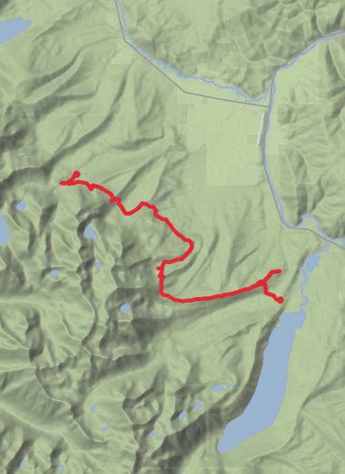 Hike from Stanley mobile static map