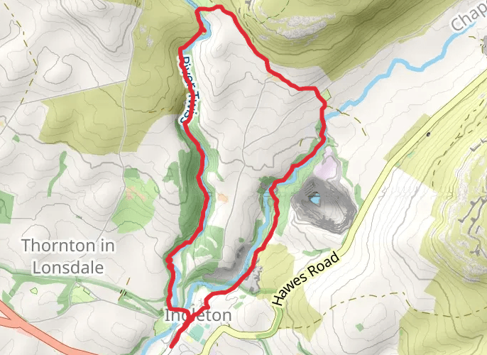 Hike on Ingleton Fall Loop mobile static map