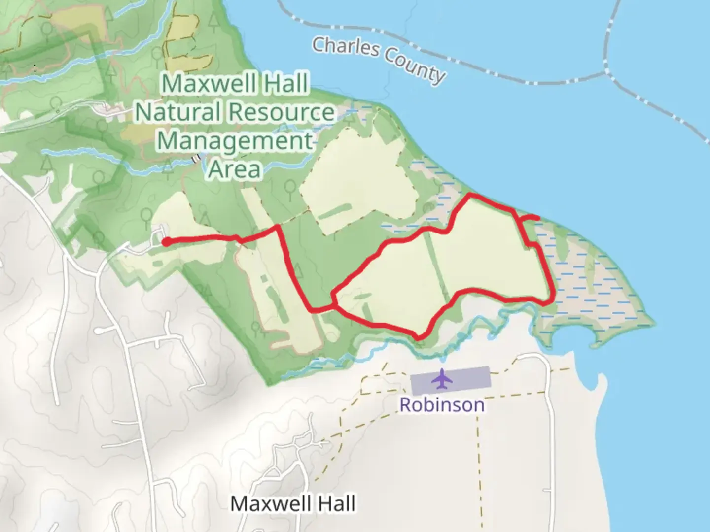 An image depicting the trail Blue Trail and Beach Path Loop and its surrounding area.