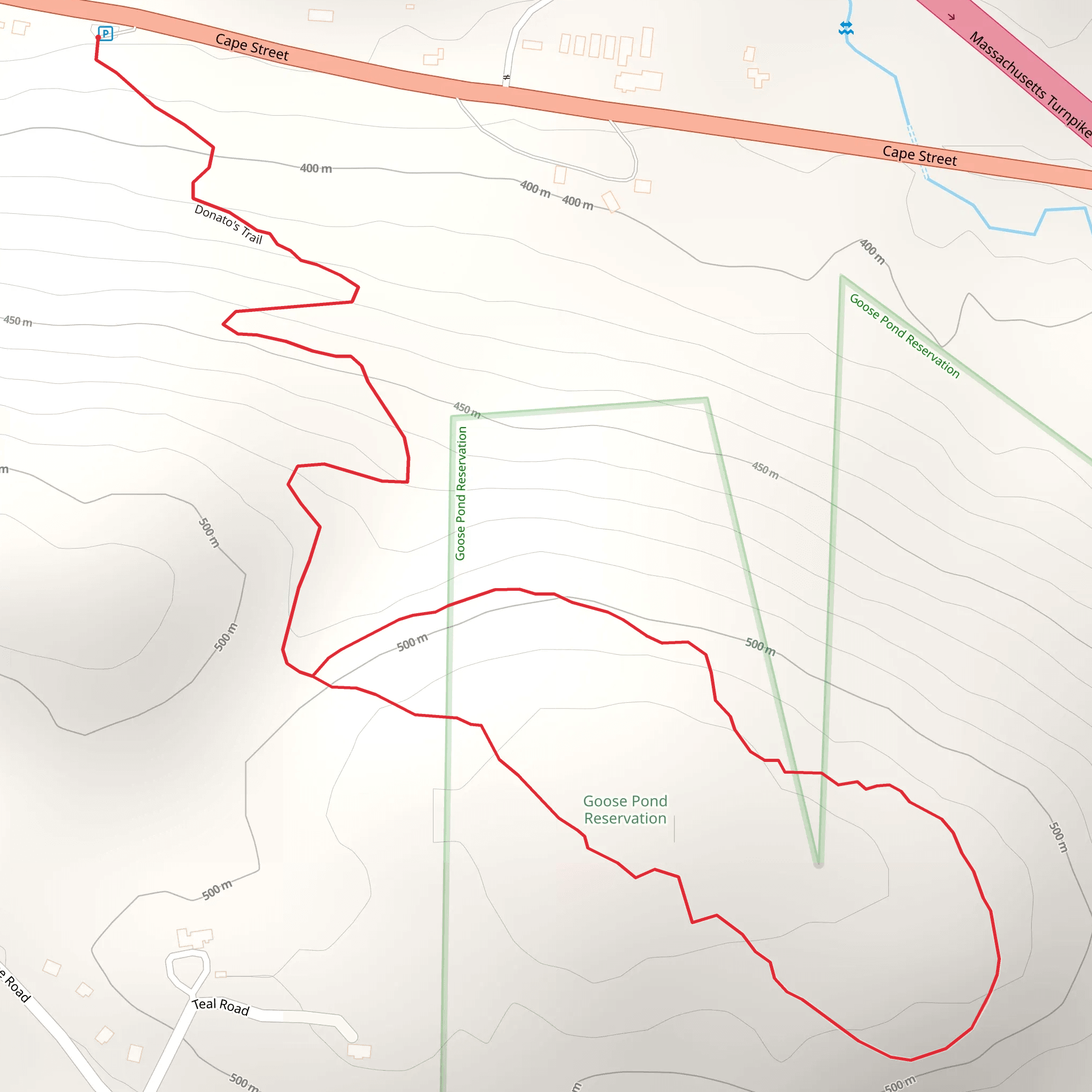 Donato's Trail mobile static map