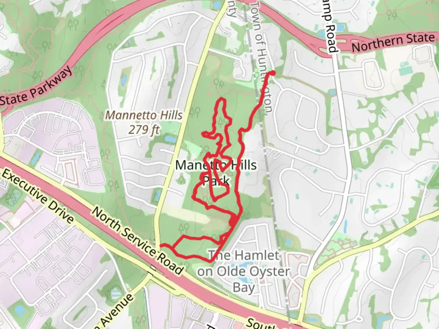 An image depicting the trail Manet Hills Park Loop from Mary Court and its surrounding area.