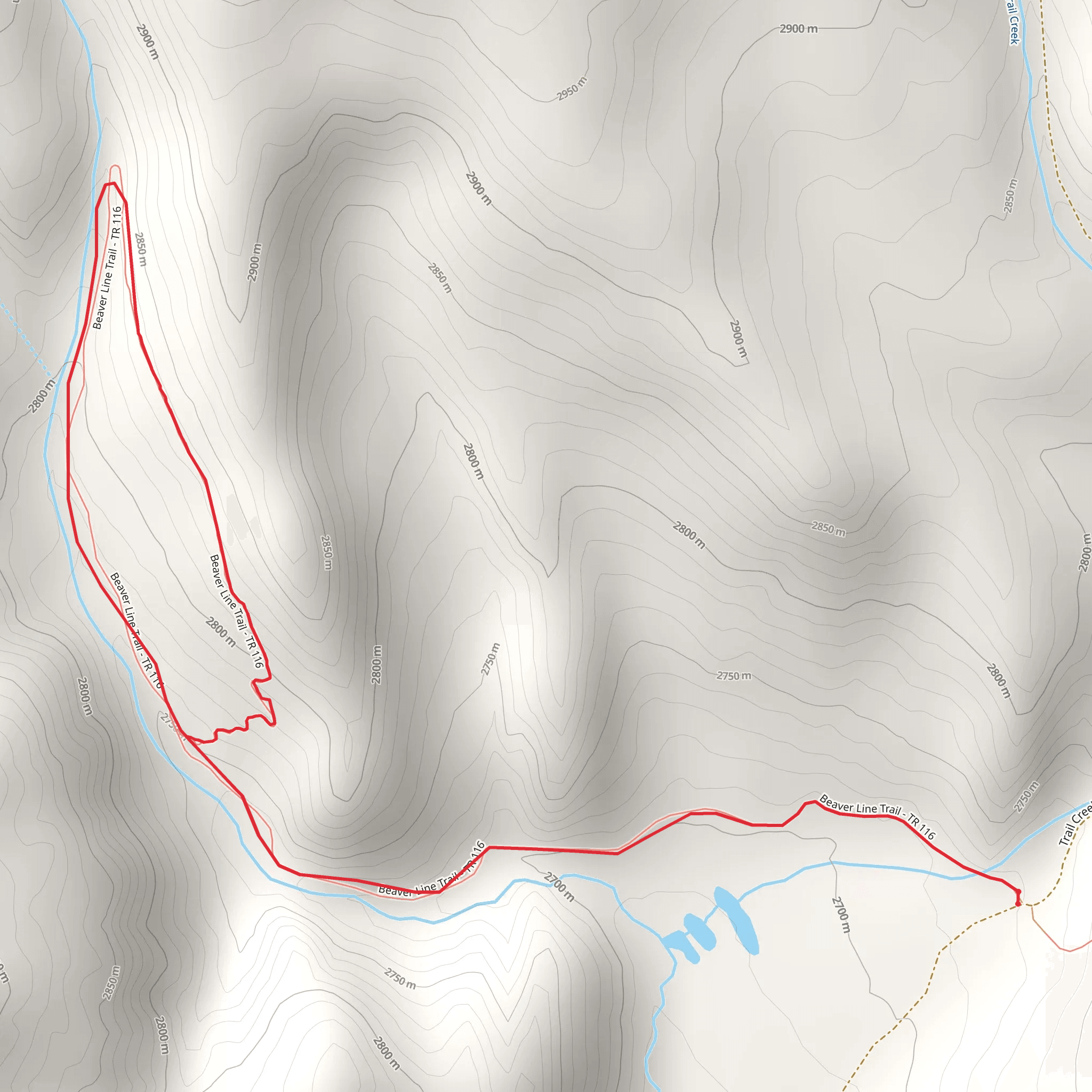 Beaver Line Trail mobile static map