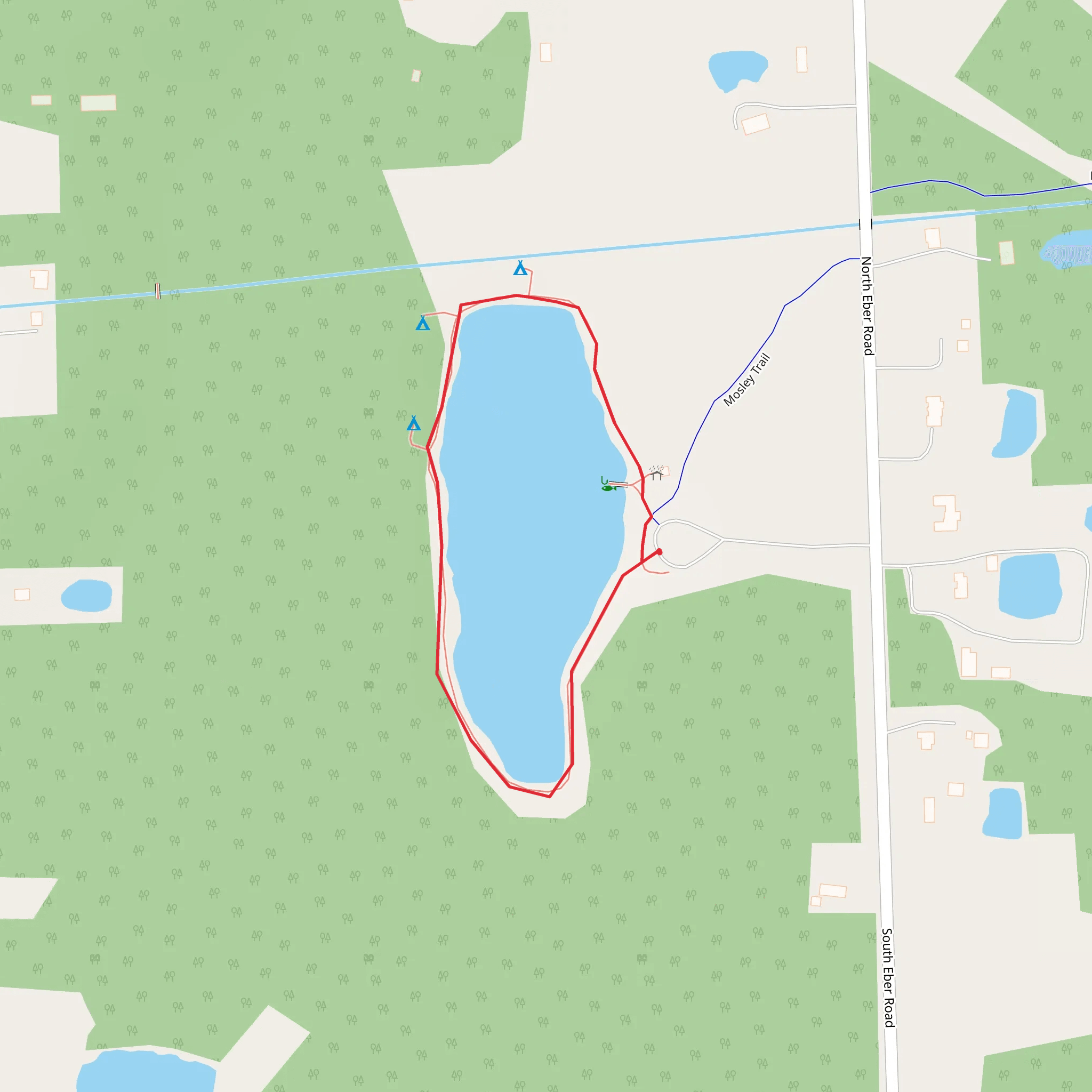 Wiregrass Lake Metropark Loop mobile static map
