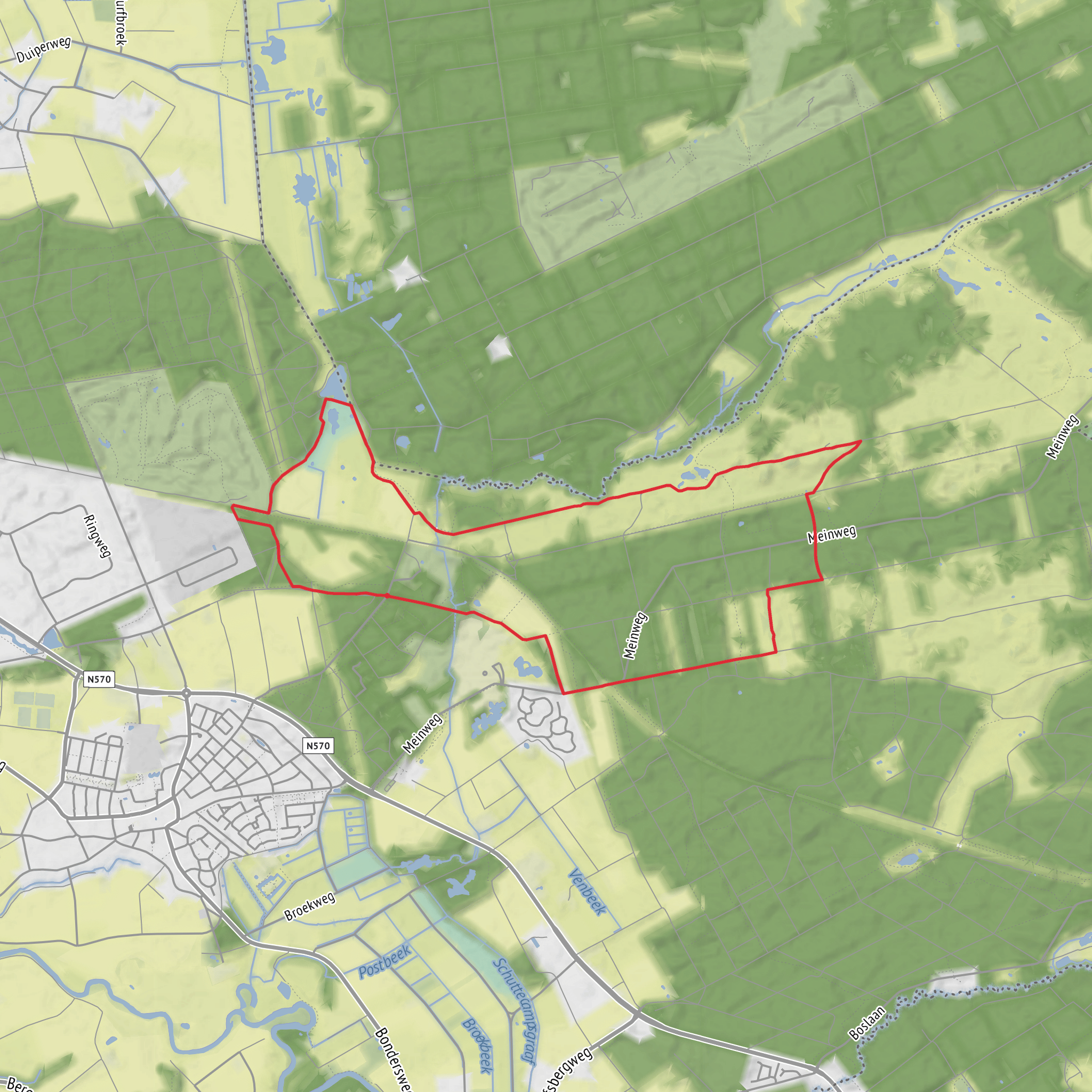 Nationaal park de Meinweg mobile static map