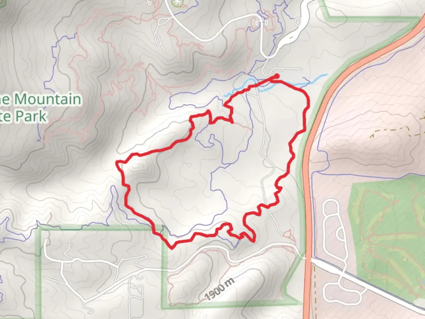 An image depicting the trail Sundance Loop and its surrounding area.