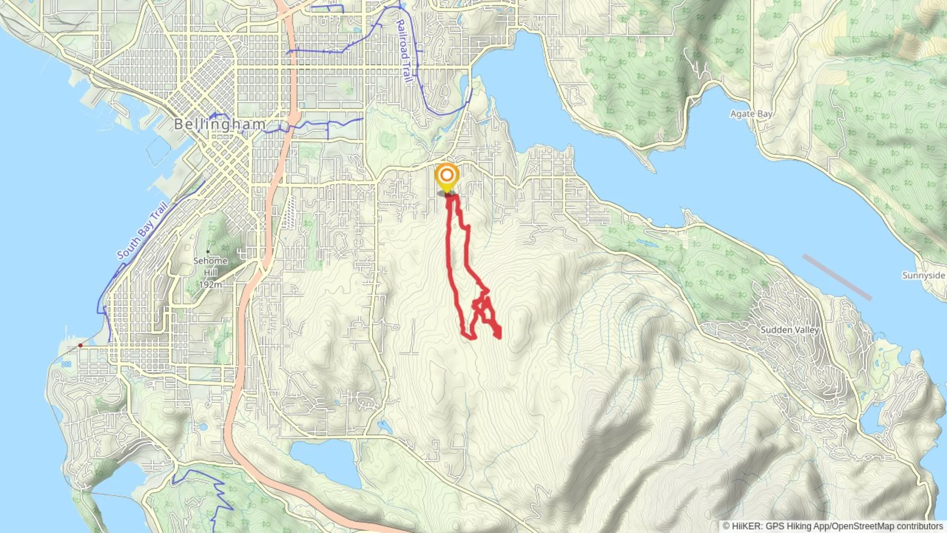 An image depicting the trail Ridge Trail and El Pollo Elastico Loop and its surrounding area.
