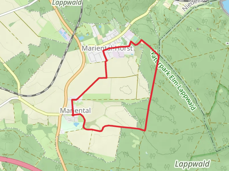 Lappwald Rundwanderweg Loop