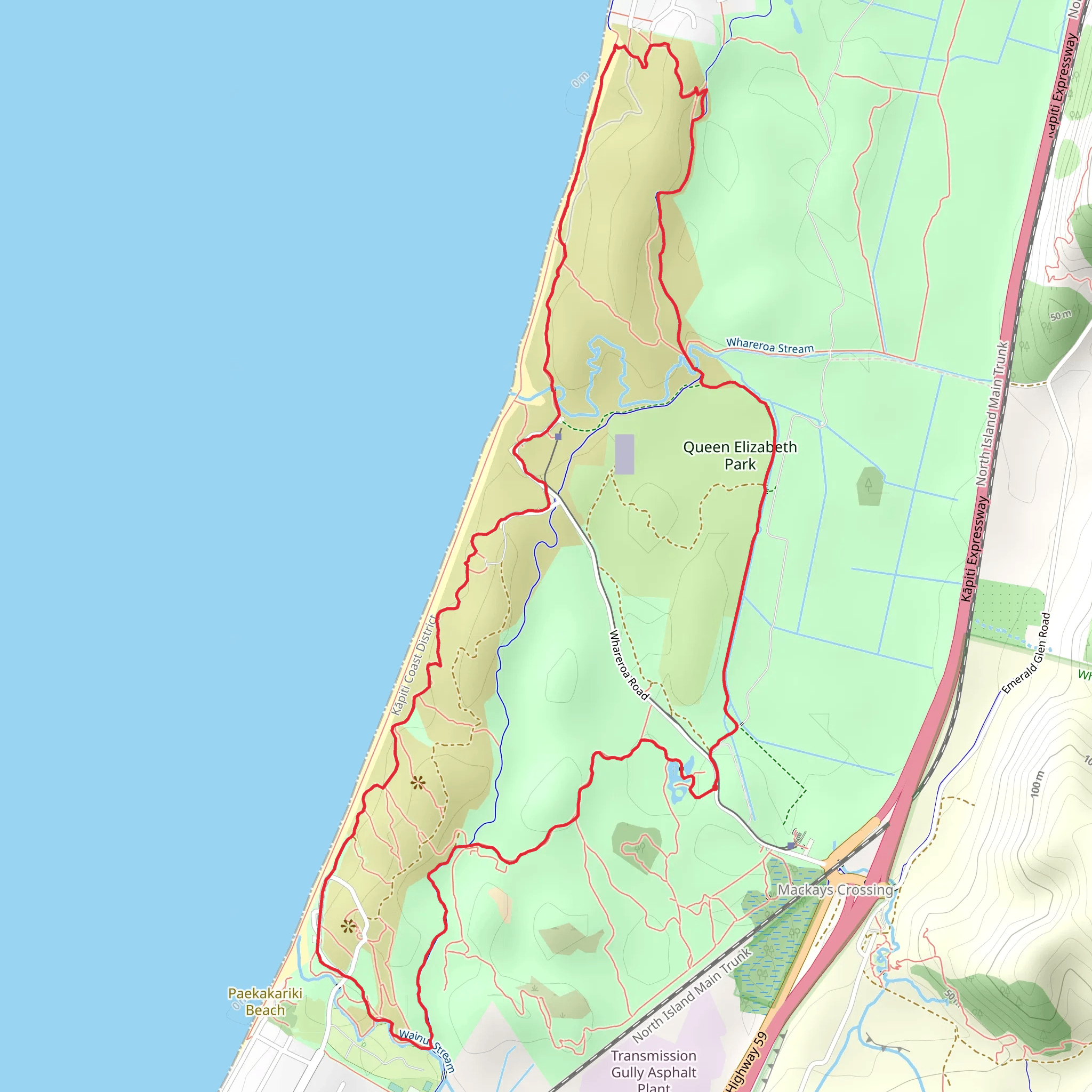 Queen Elizabeth Park Coastal Loop mobile static map