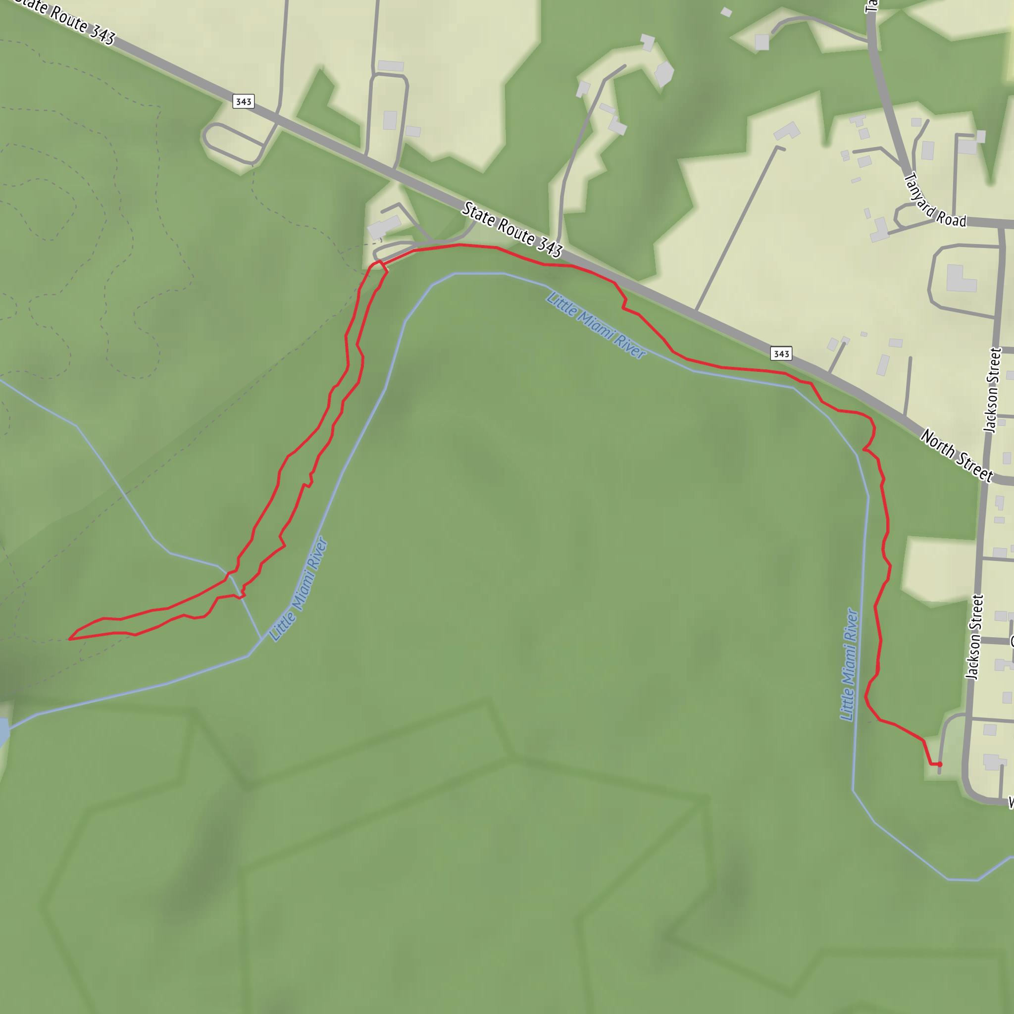 Amphitheater Falls via North Rim Trail mobile static map