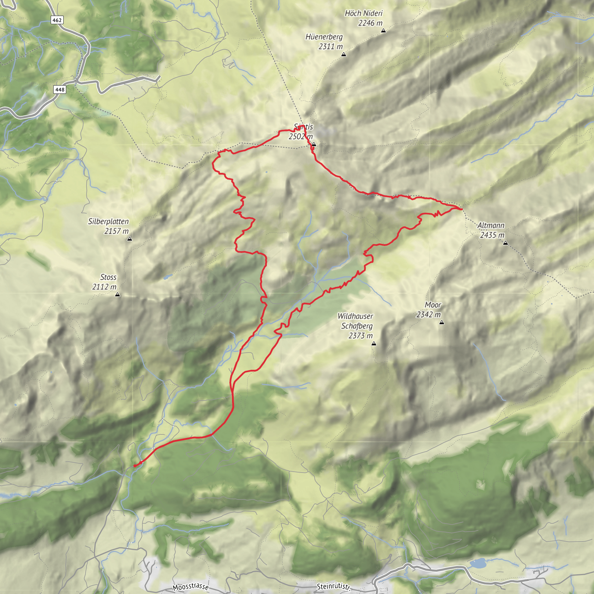 Säntis Loop mobile static map