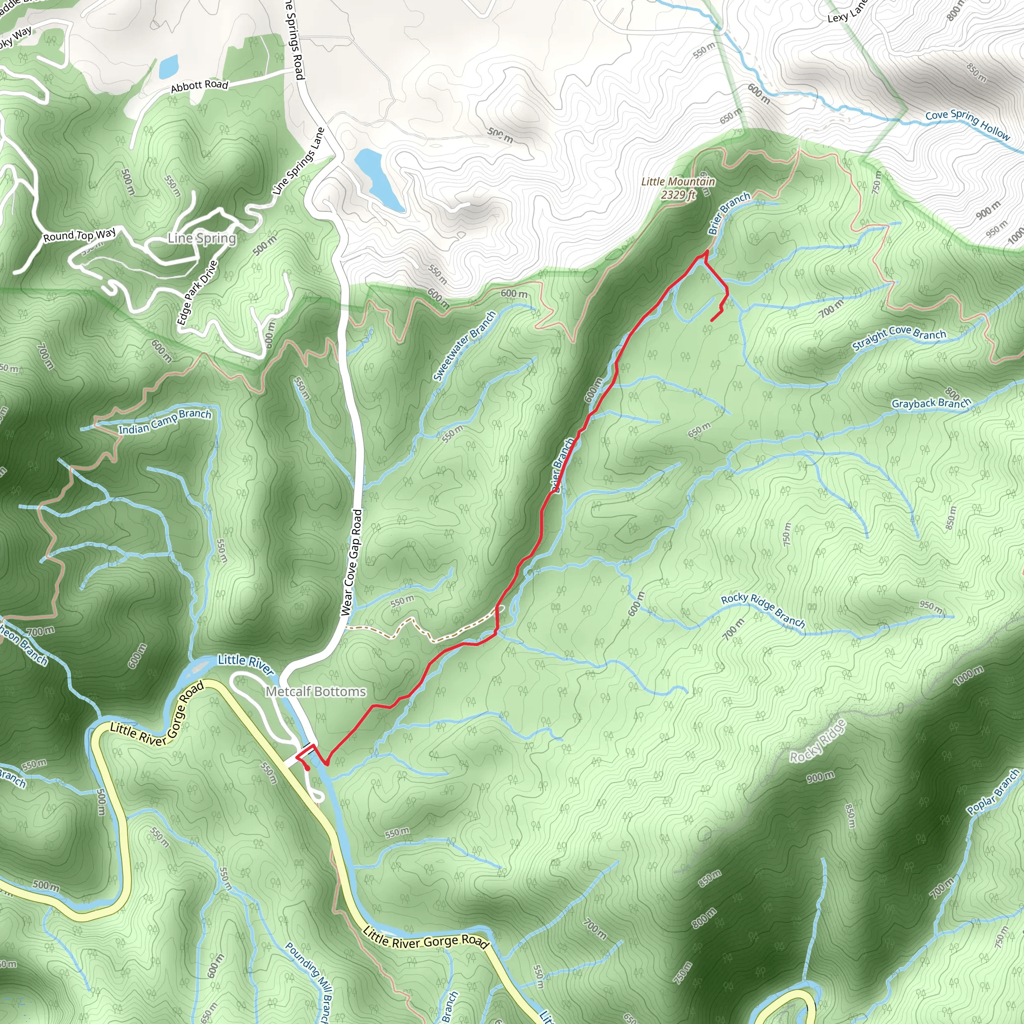 Brier Branch mobile static map