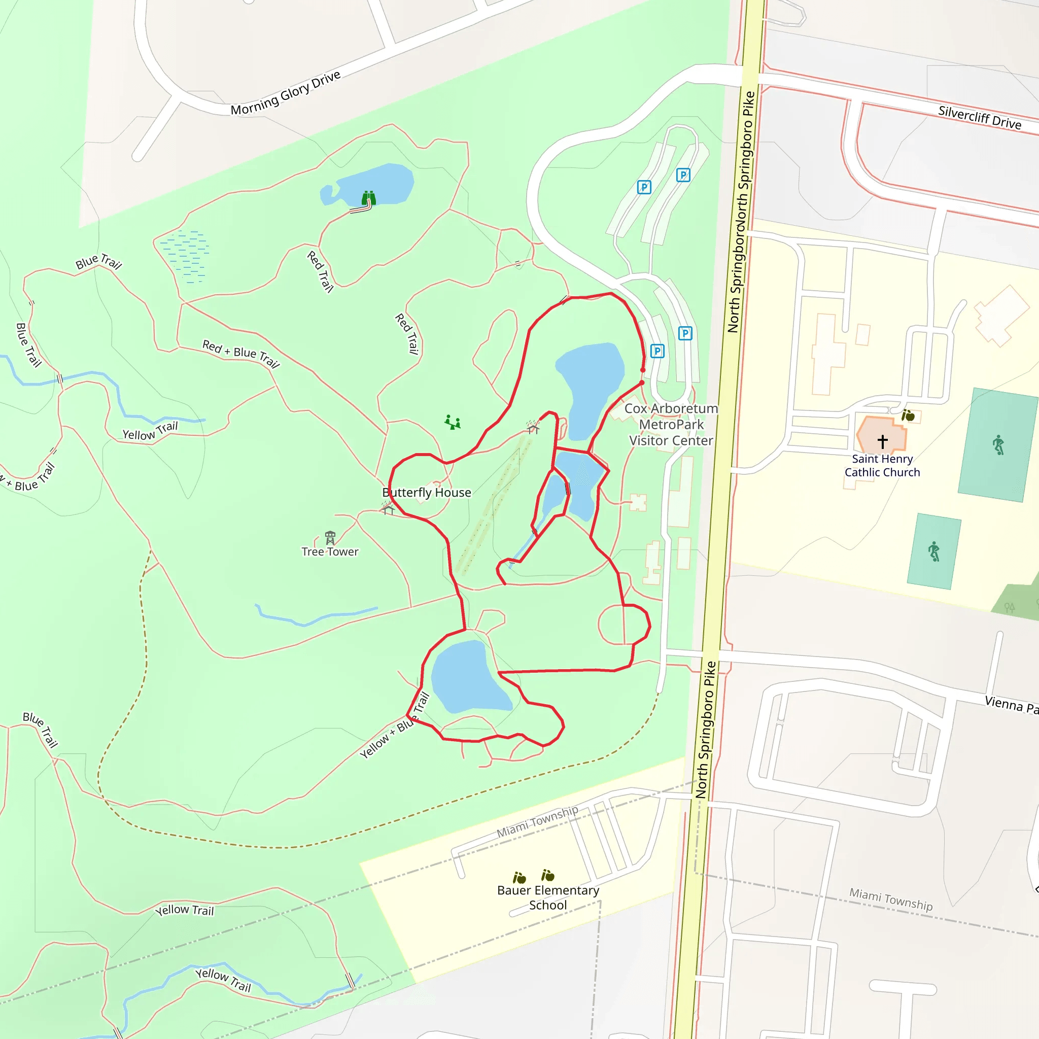 Arboretum Metro Park Loop mobile static map