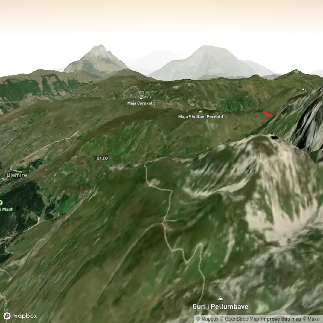 An image depicting the trail Radomirë Mountain Hike and its surrounding area.