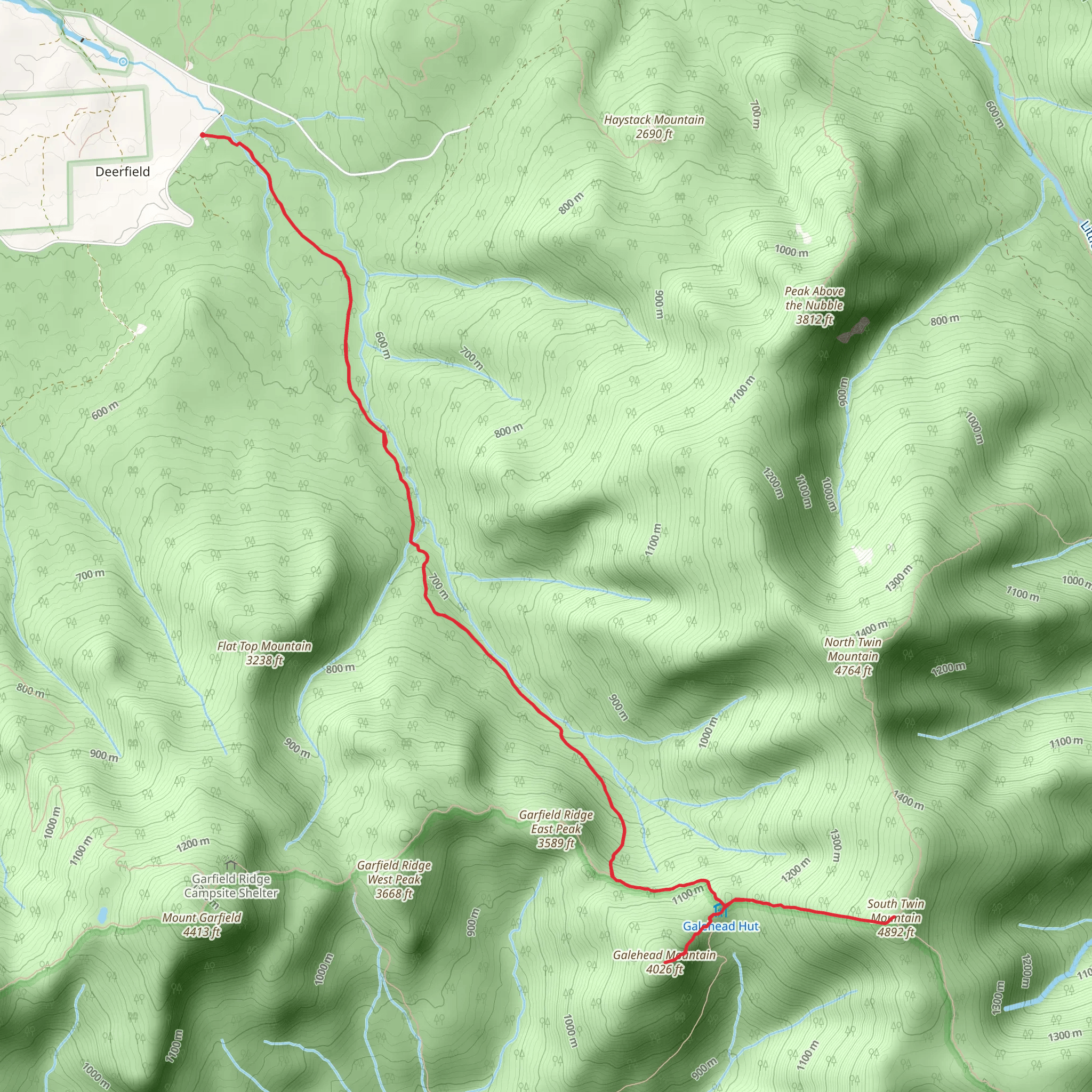 Galehead Mountain and South Twin Mountain Trail mobile static map