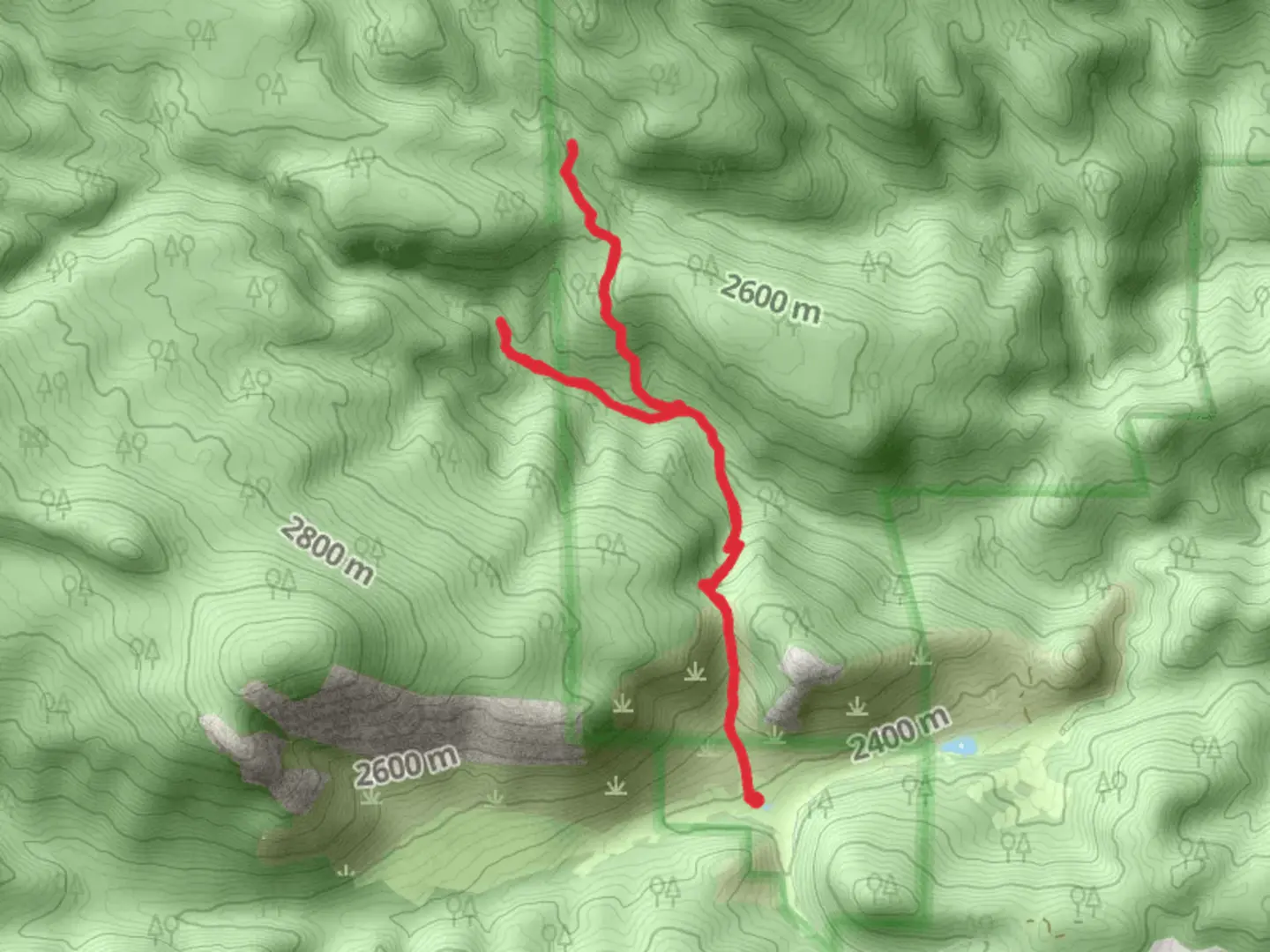 An image depicting the trail West Creek Falls Trail and its surrounding area.