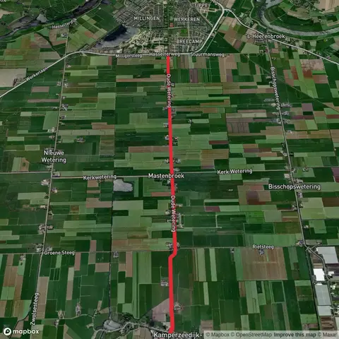 Kamperzeedijk Oost to Boxemtunnel via Oude Watering