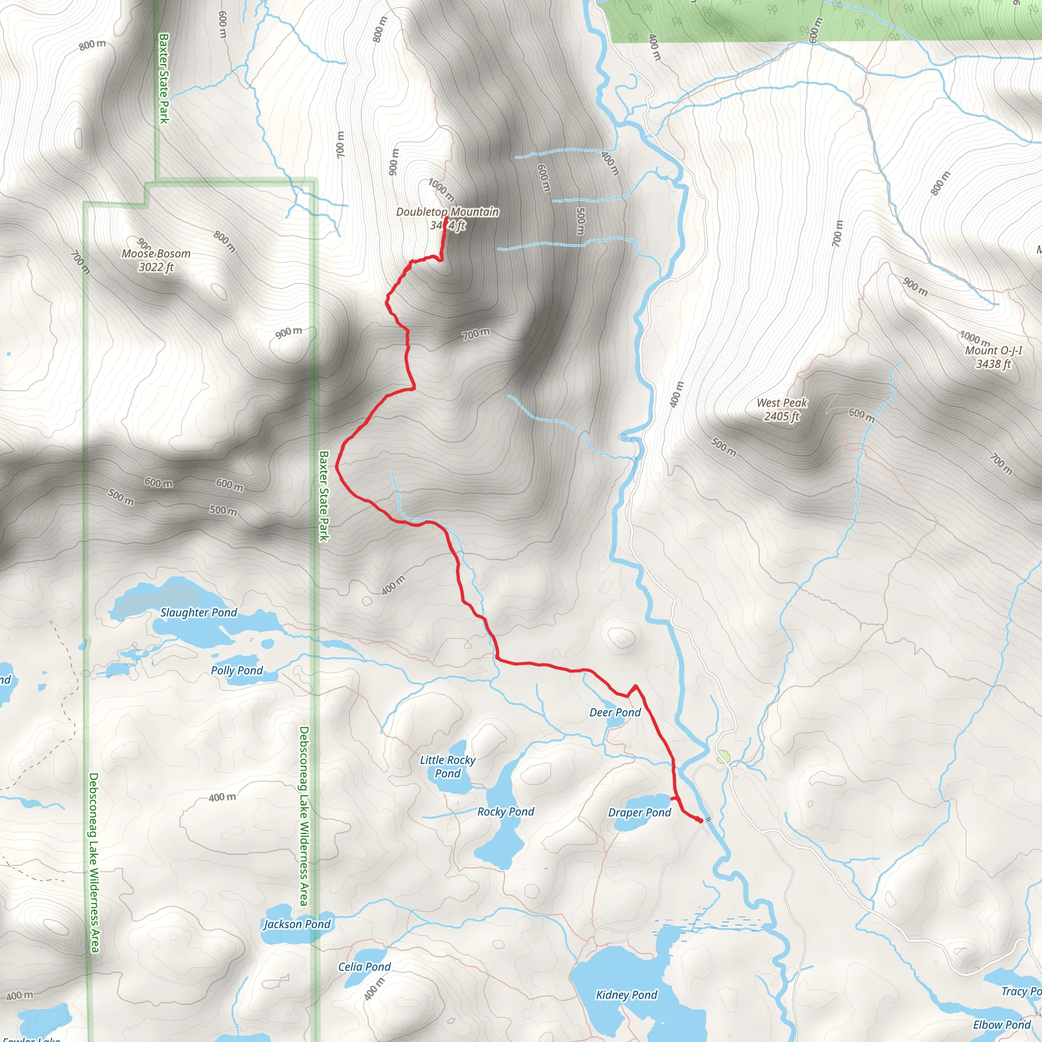 Doubletop Trail mobile static map
