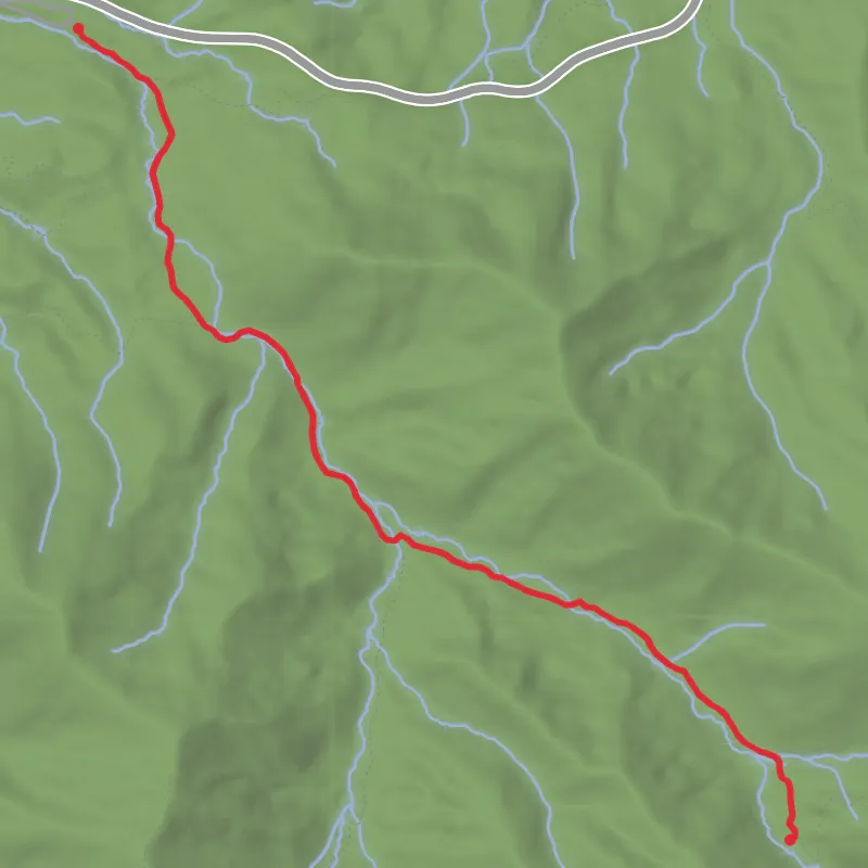 Hike from Townsend mobile static map
