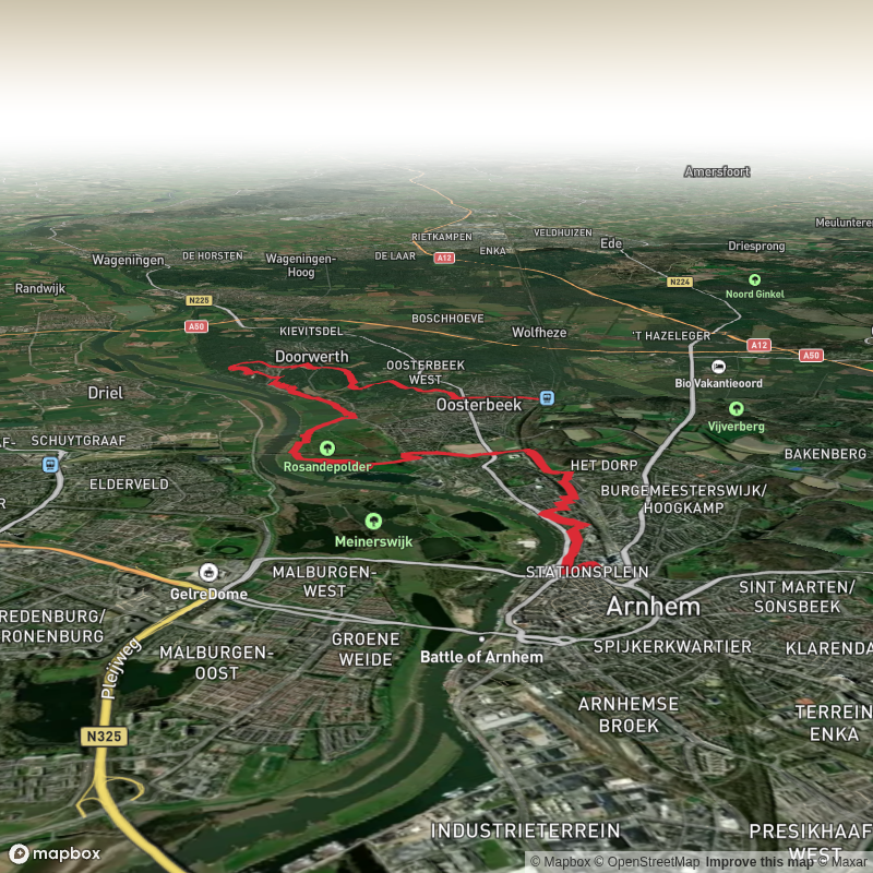 Arnhem Centraal to Oosterbeek via Rosandepad