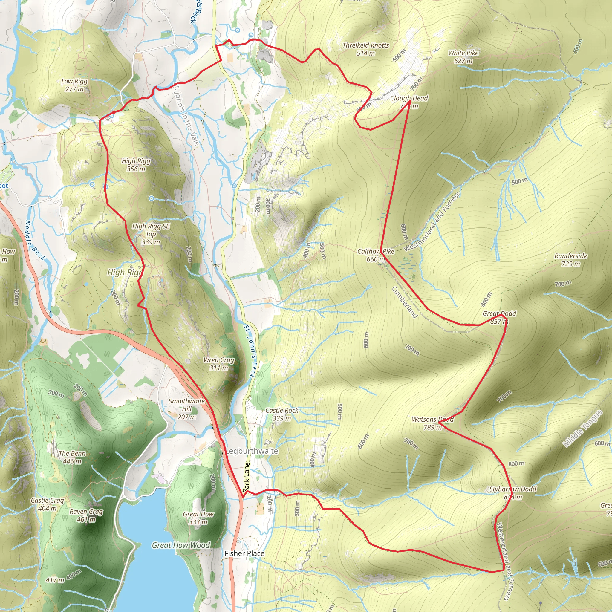 The St John's Vale Skyline mobile static map