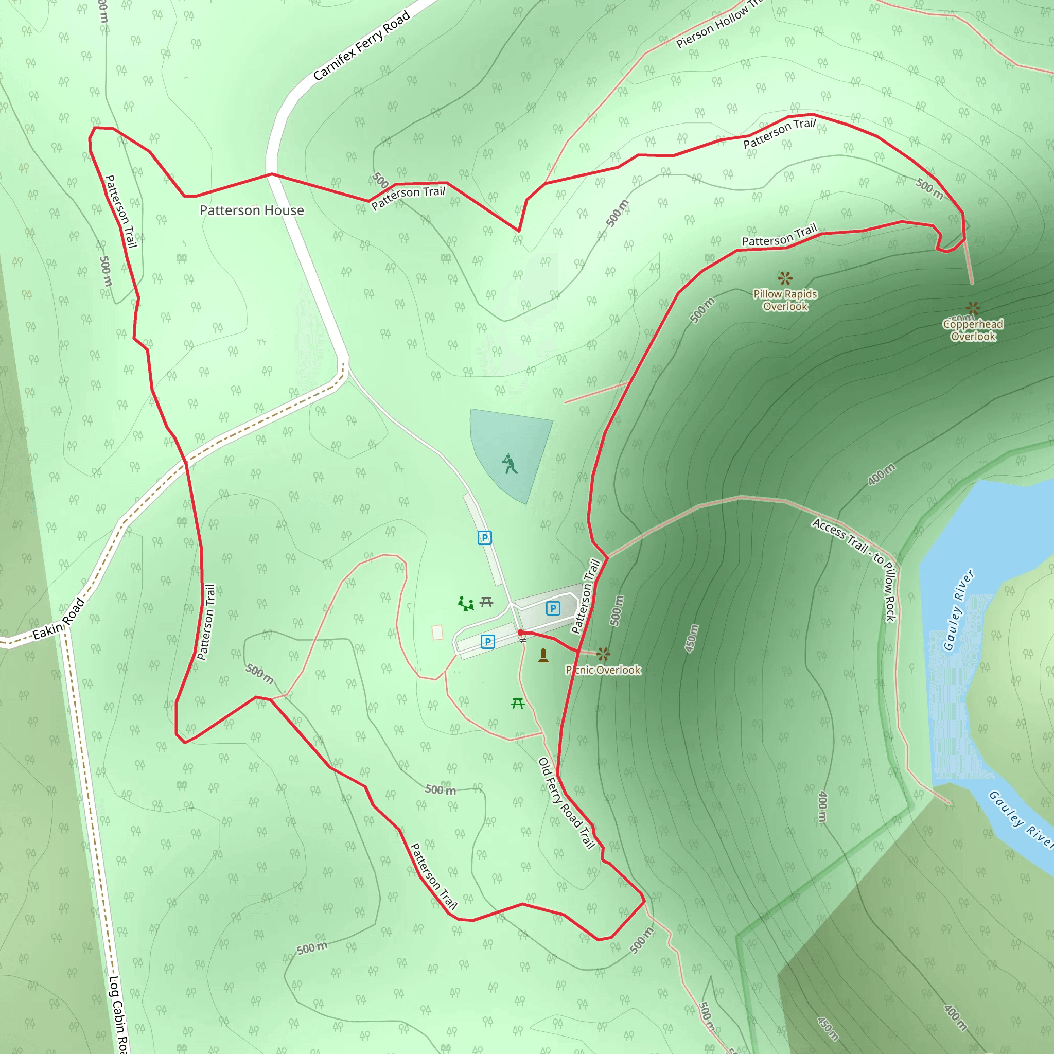 Patterson Loop Trail mobile static map